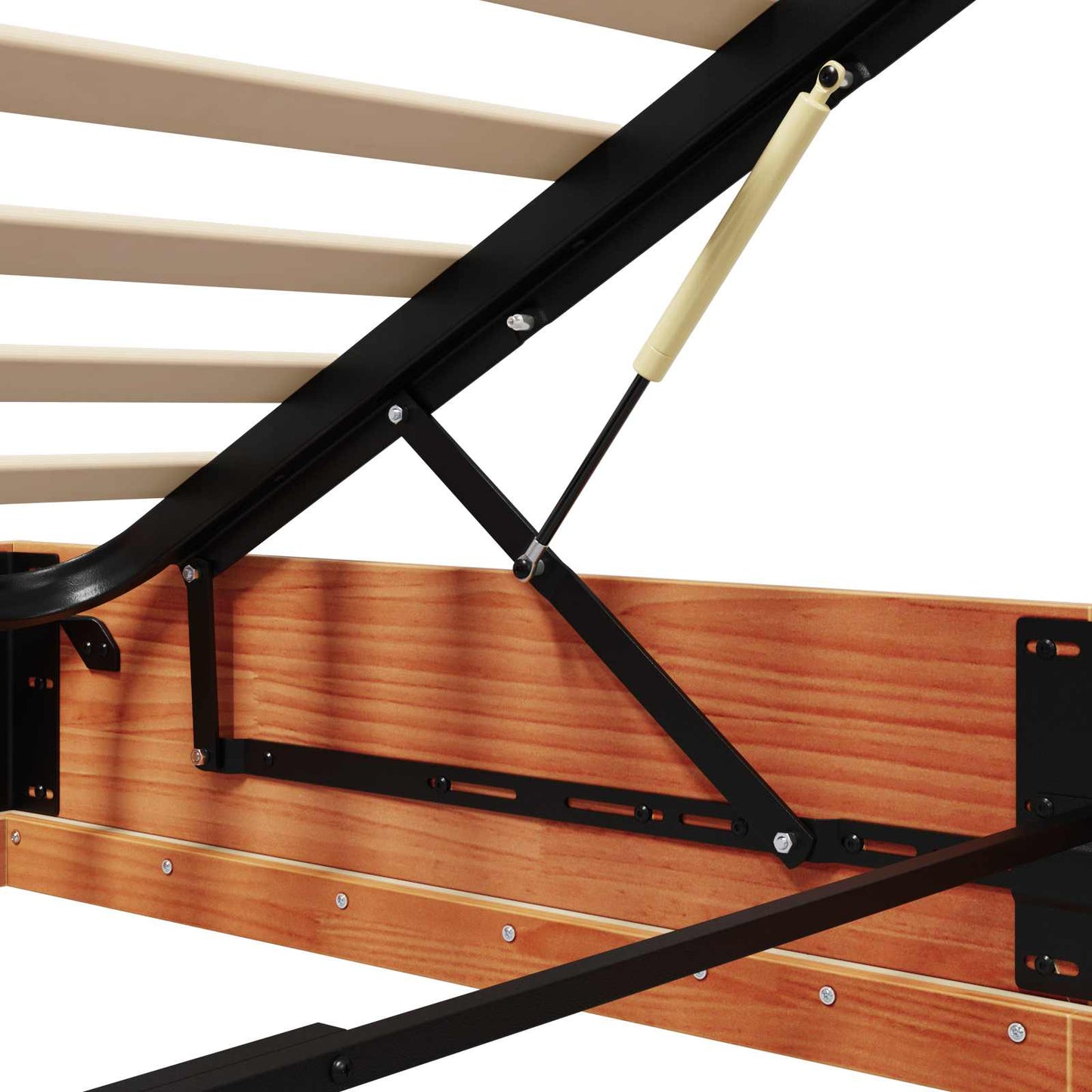 Ottoman Bed Frame Wax Brown 140 x 200 cm Solid Pine Wood
