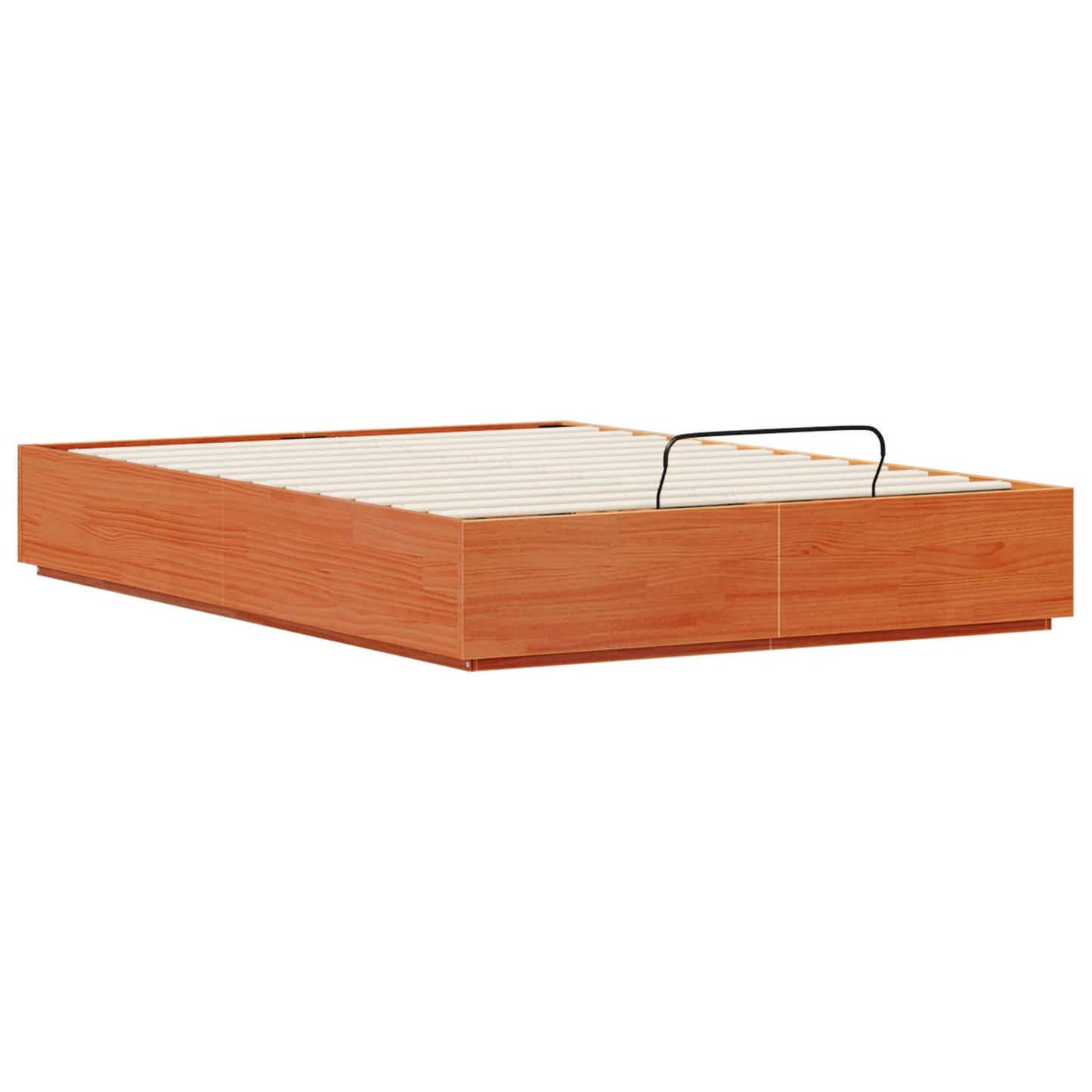Ottoman Bed Frame Wax Brown 140 x 200 cm Solid Pine Wood