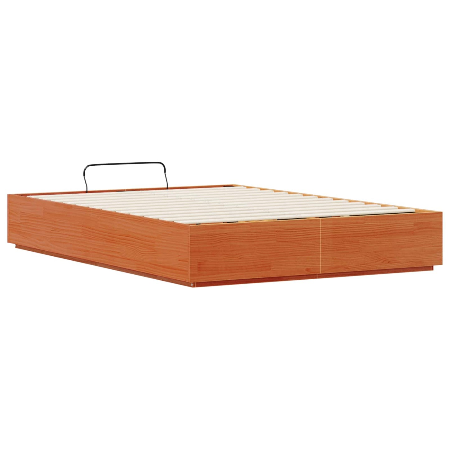 Ottoman Bed Frame Wax Brown 140 x 200 cm Solid Pine Wood
