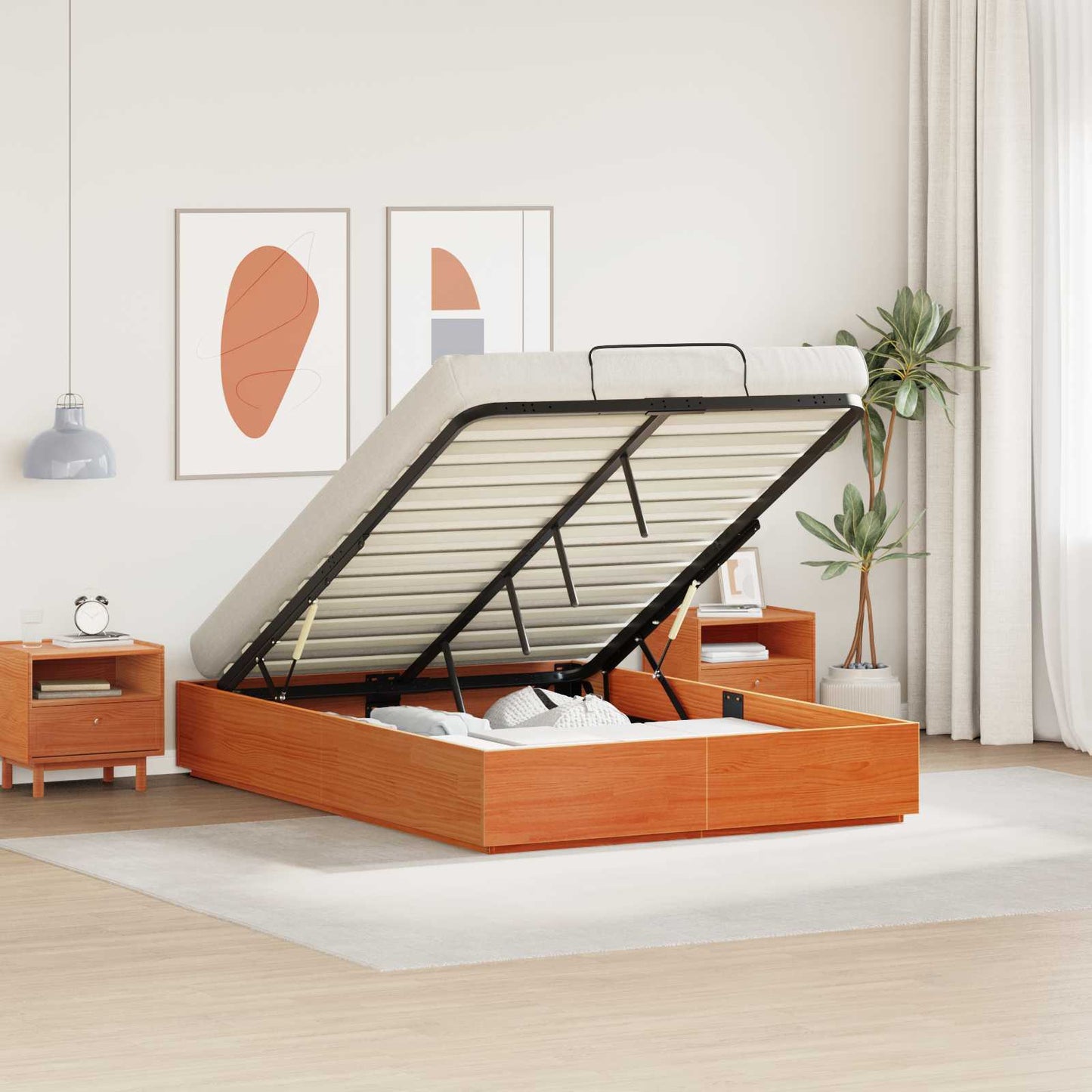 Ottoman Bed Frame 160 x 200 cm Solid Pine Wood