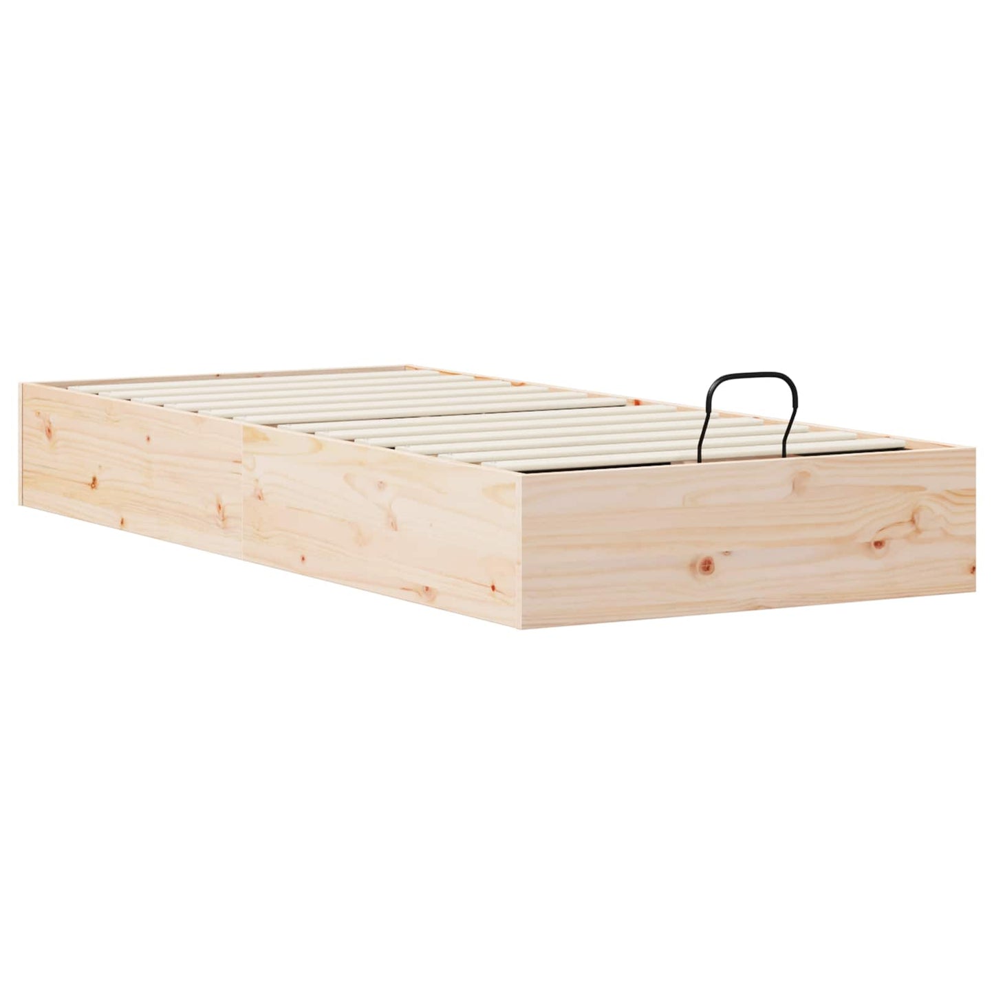 Ottoman Bed Frame with Storage Natural 70 x 190 cm