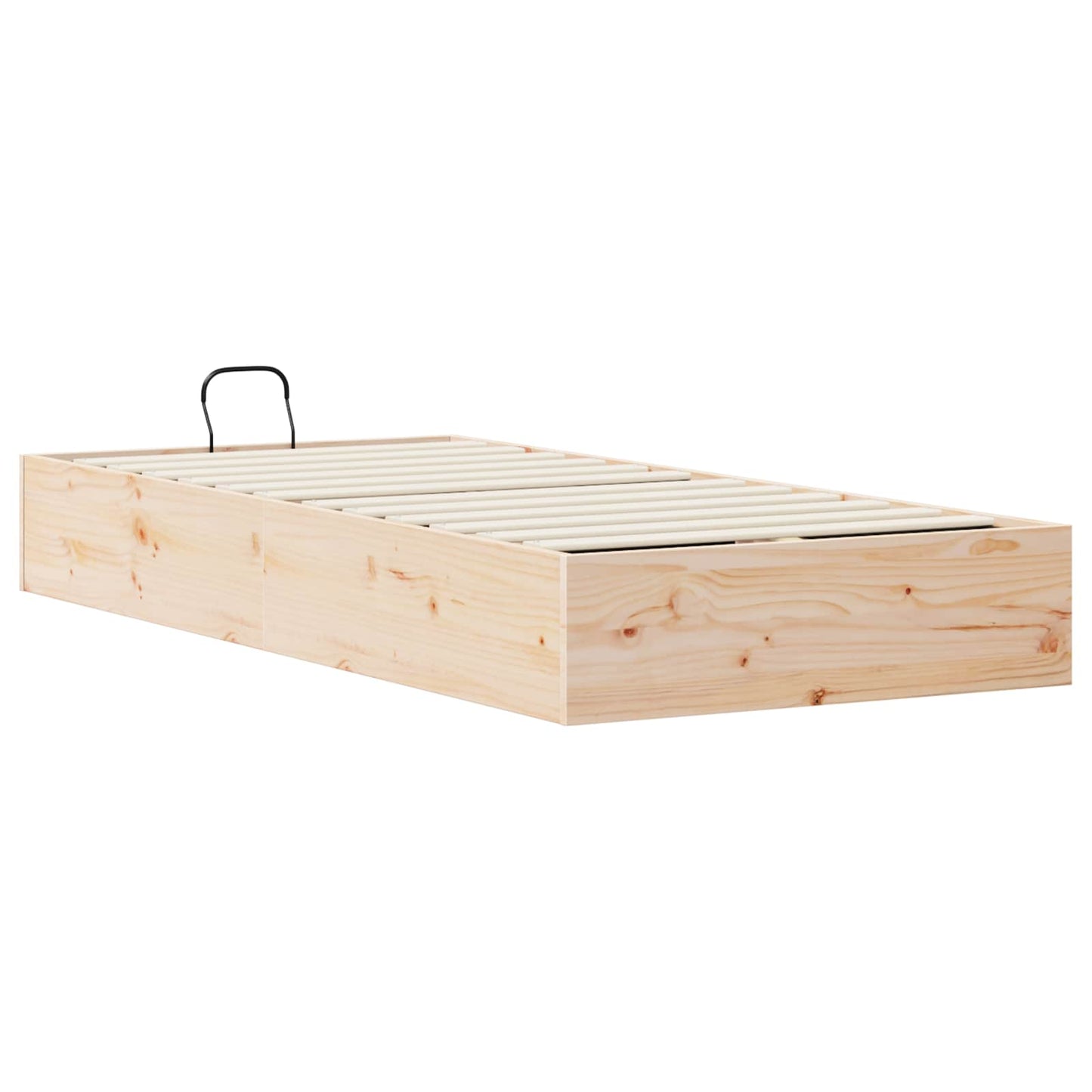 Ottoman Bed Frame with Storage Natural 70 x 190 cm