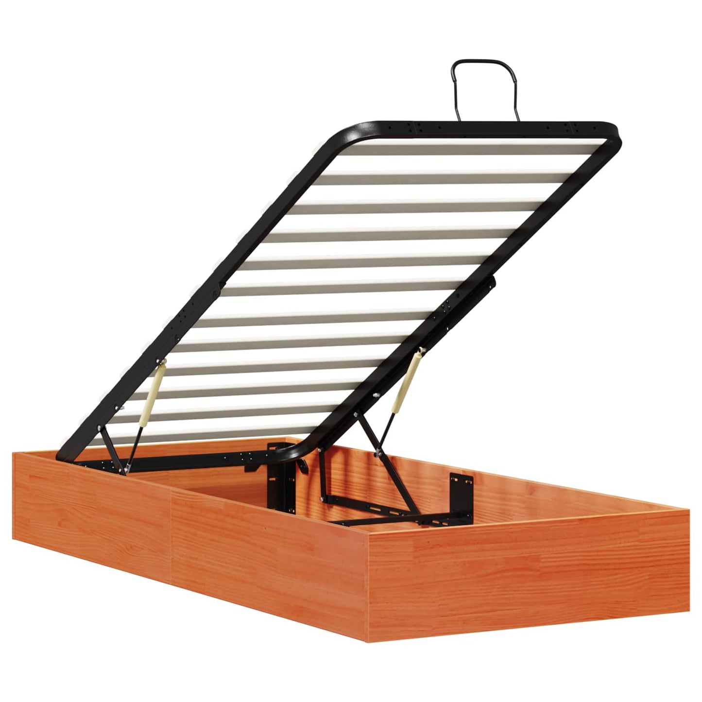 Ottoman Bed Frame with Storage Wax Brown 75 x 190 cm