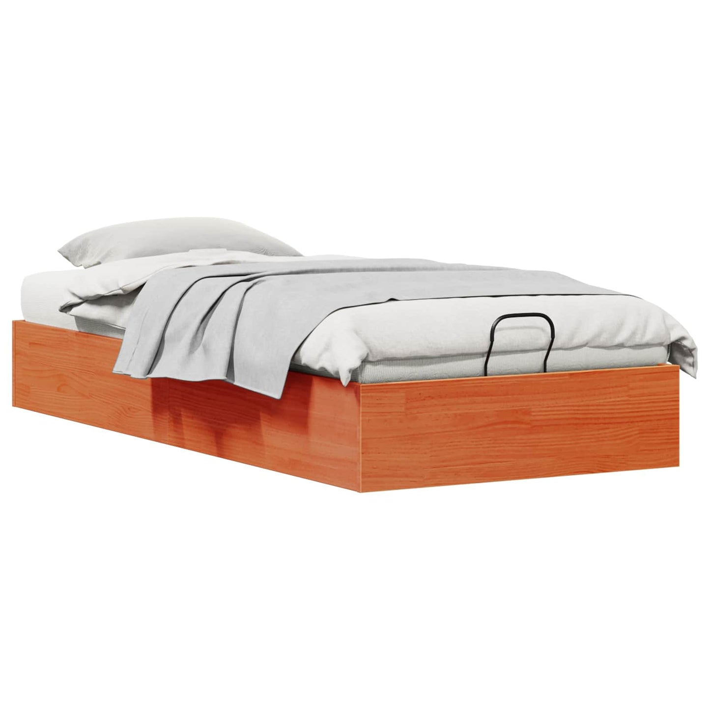 Ottoman Bed Frame with Storage Wax Brown 75 x 190 cm