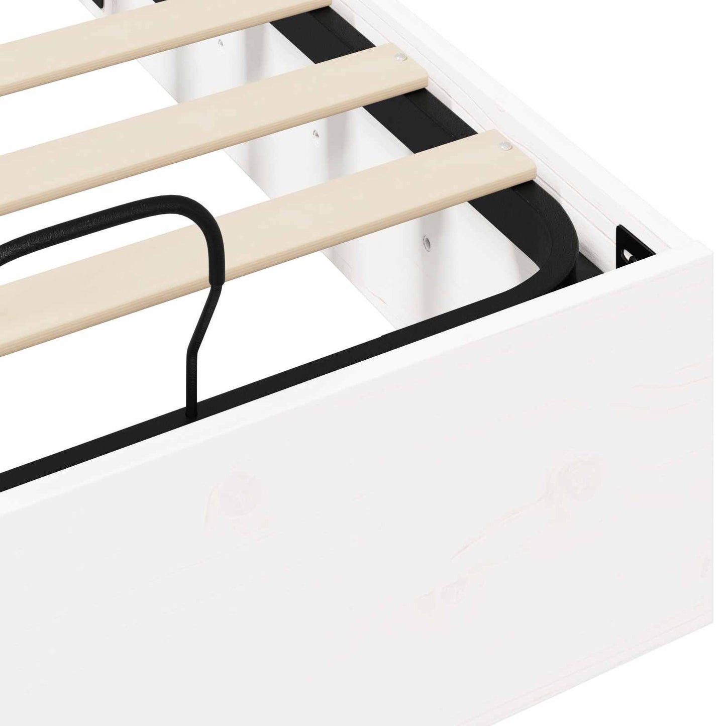 Ottoman Bed Frame with Storage White 90 x 190 cm