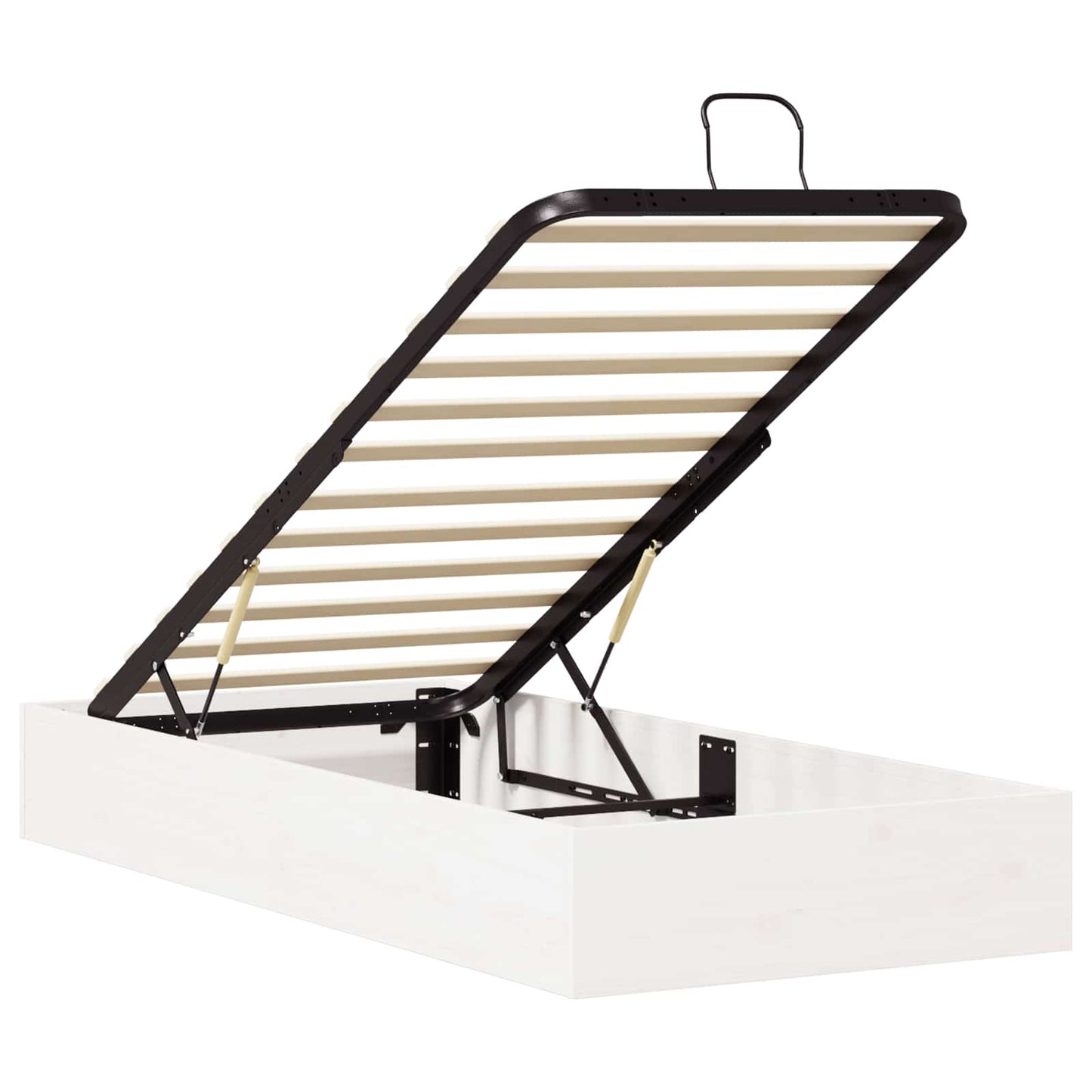 Ottoman Bed Frame with Storage White 90 x 190 cm