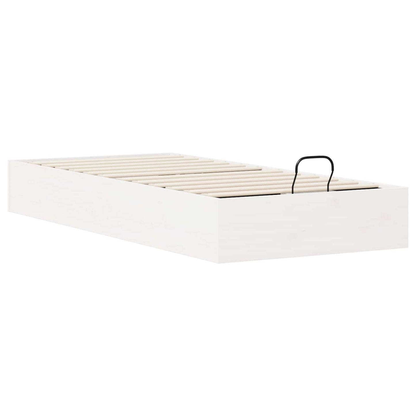 Ottoman Bed Frame with Storage White 90 x 190 cm