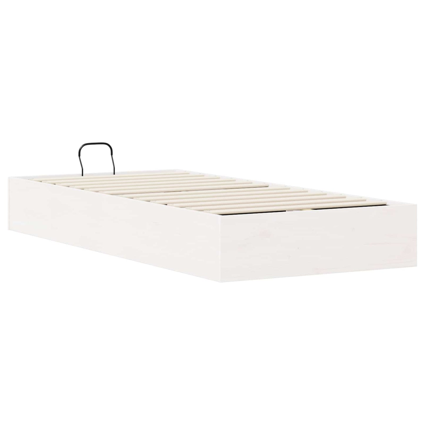 Ottoman Bed Frame with Storage White 90 x 190 cm