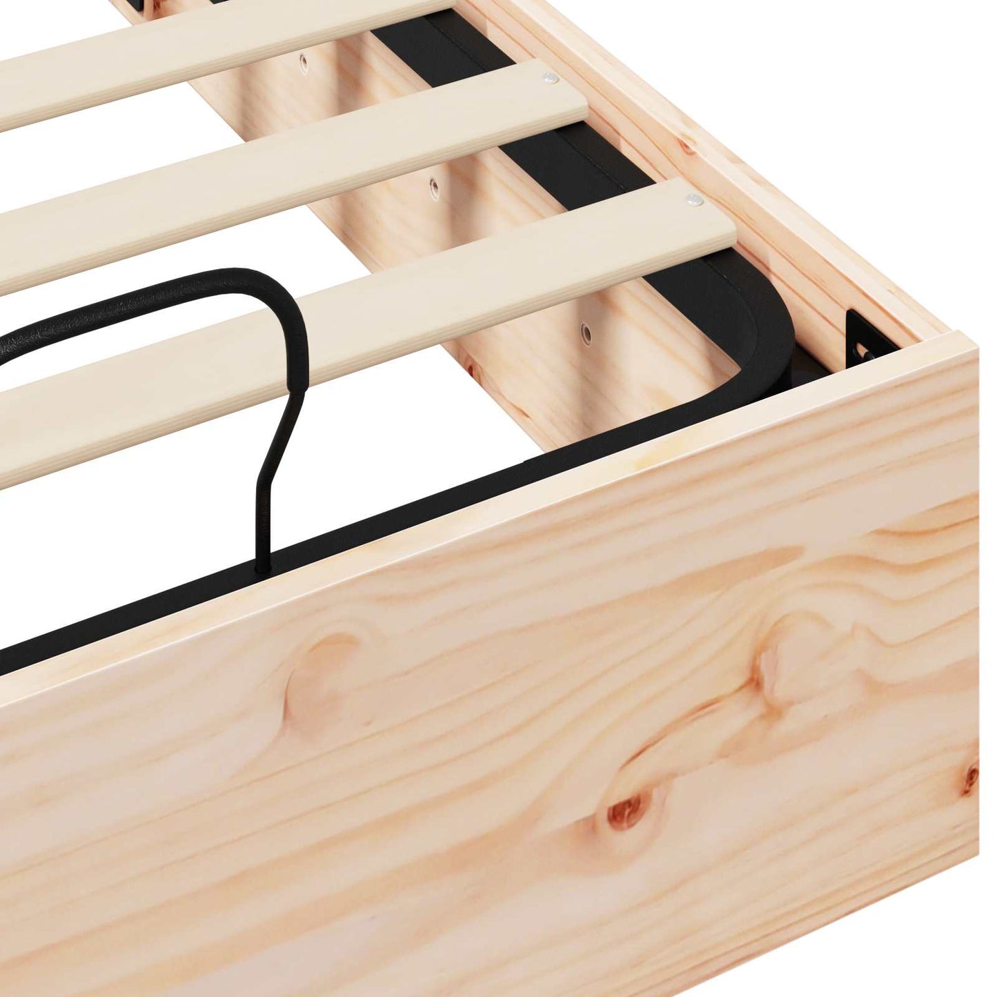 Ottoman Bed Frame with Storage Natural 80 x 200 cm