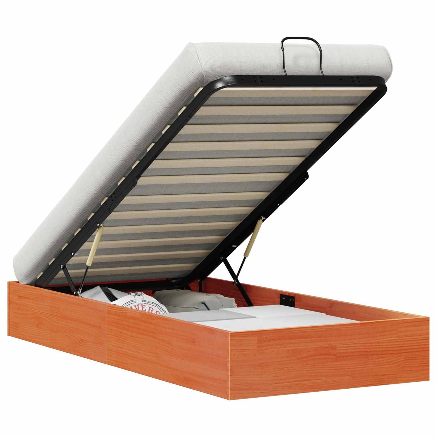 Ottoman Bed Frame with Storage Wax Brown 80 x 200 cm