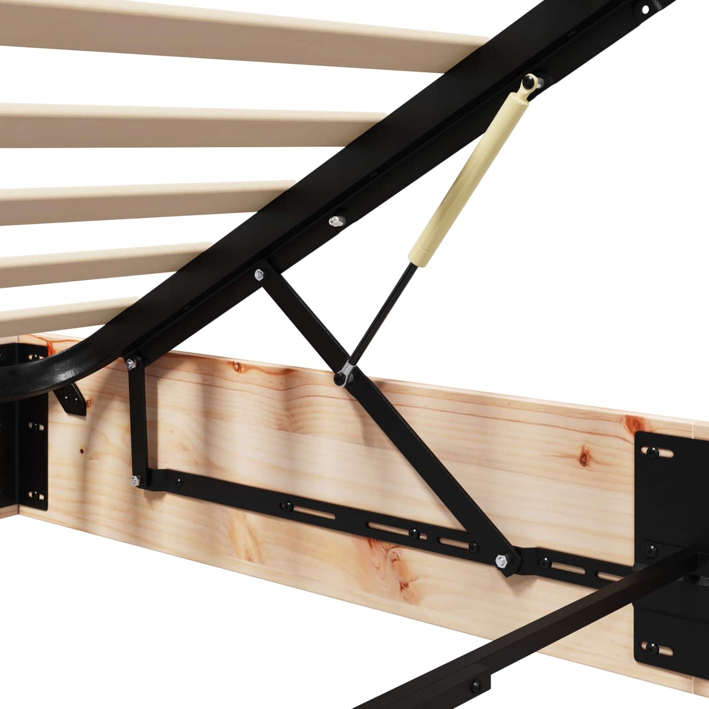 Ottoman Bed Frame with Storage Natural 90 x 200 cm