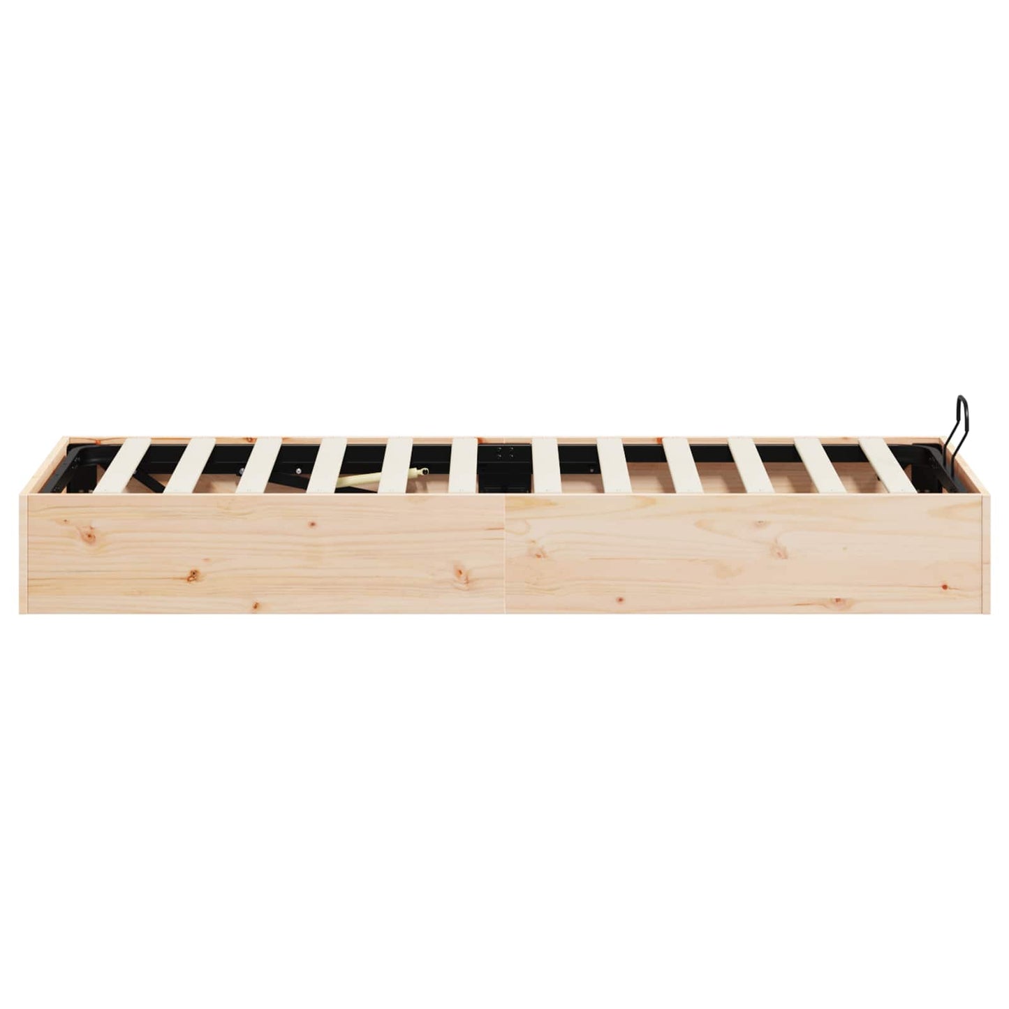 Ottoman Bed Frame with Storage Natural 90 x 200 cm