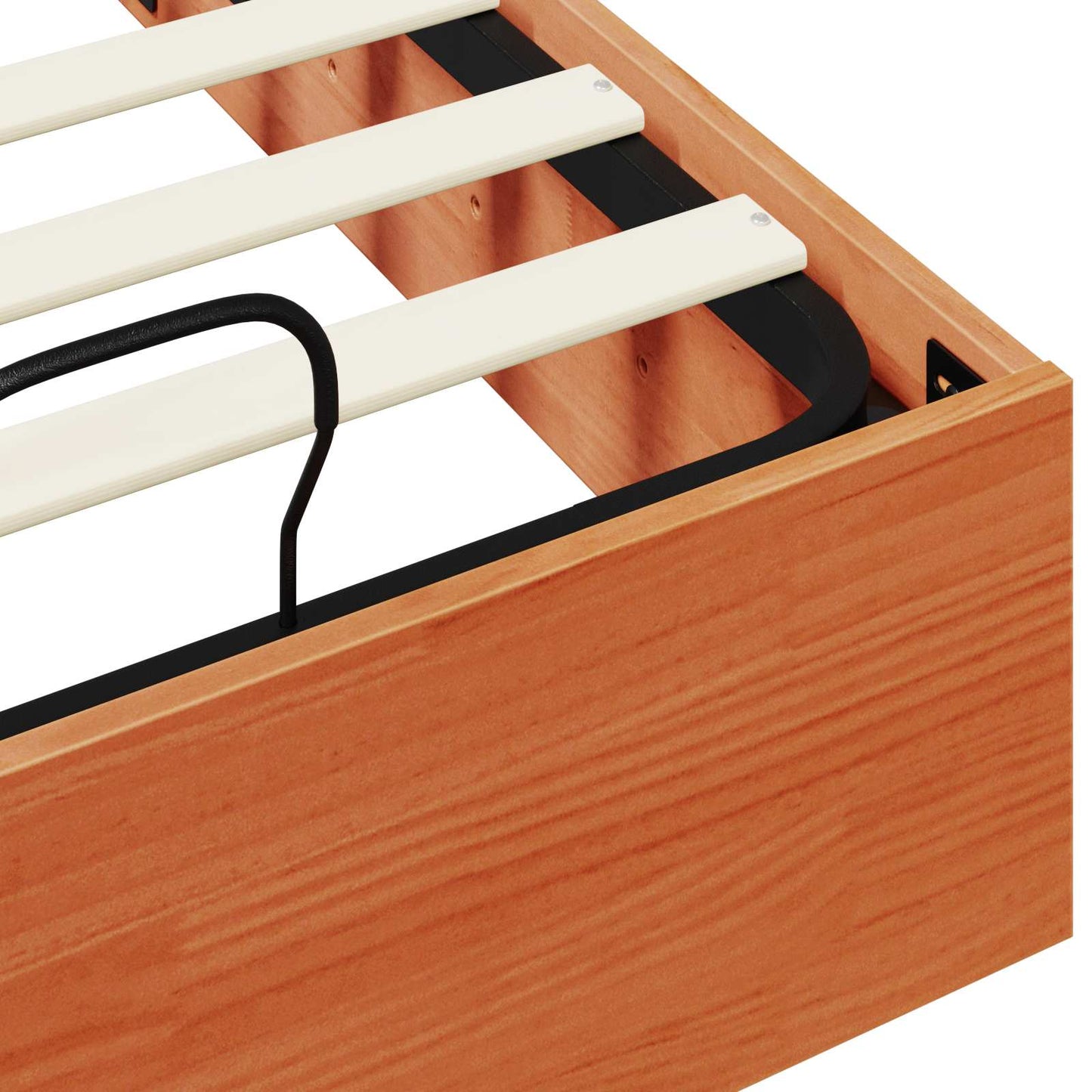 Ottoman Bed Frame with Storage Wax Brown 100 x 200 cm