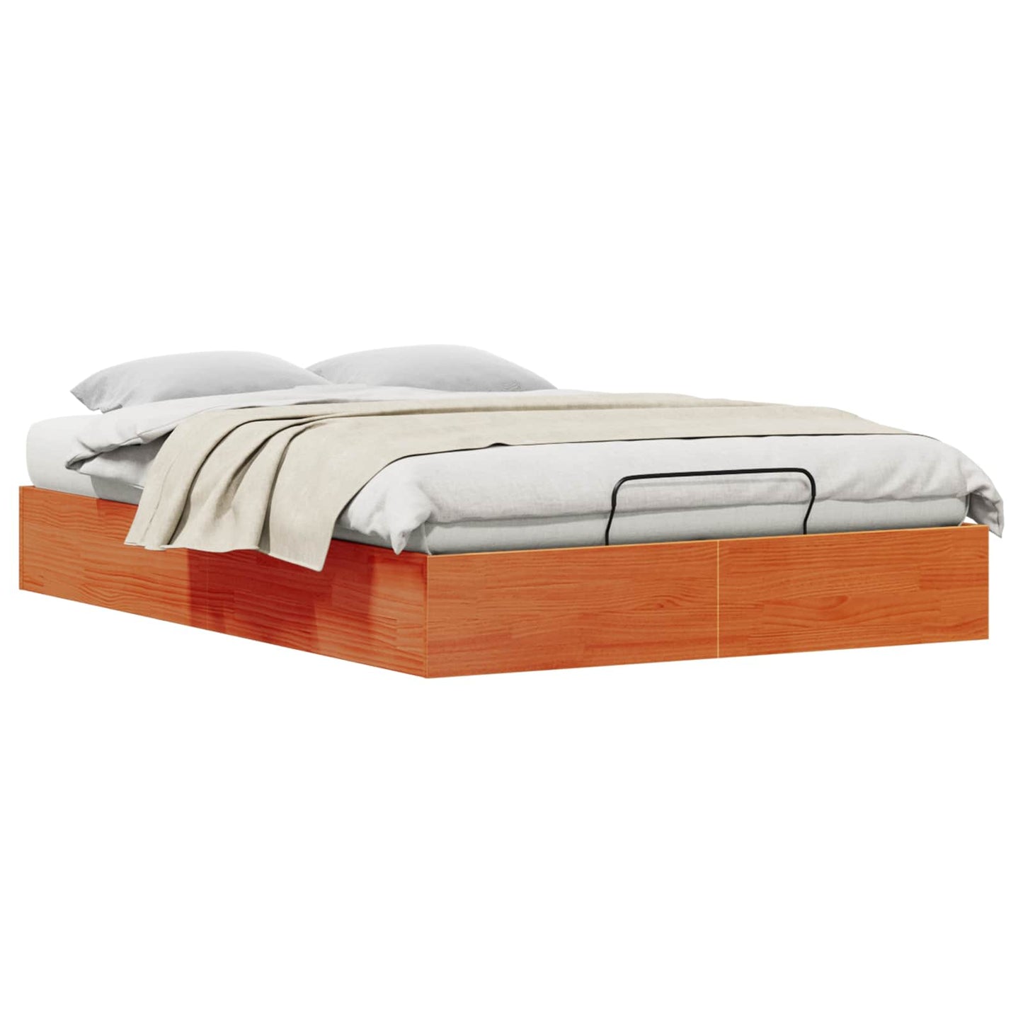 Ottoman Bed Frame with Storage Wax Brown 120 x 190 cm