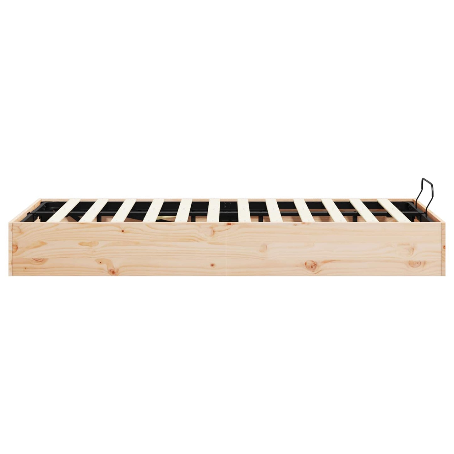 Ottoman Bed Frame with Storage Natural 135 x 190 cm