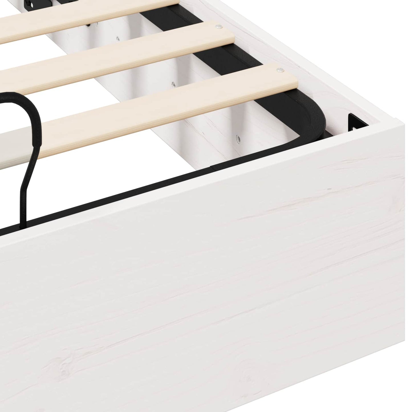 Ottoman Bed Frame with Storage White 135 x 190 cm