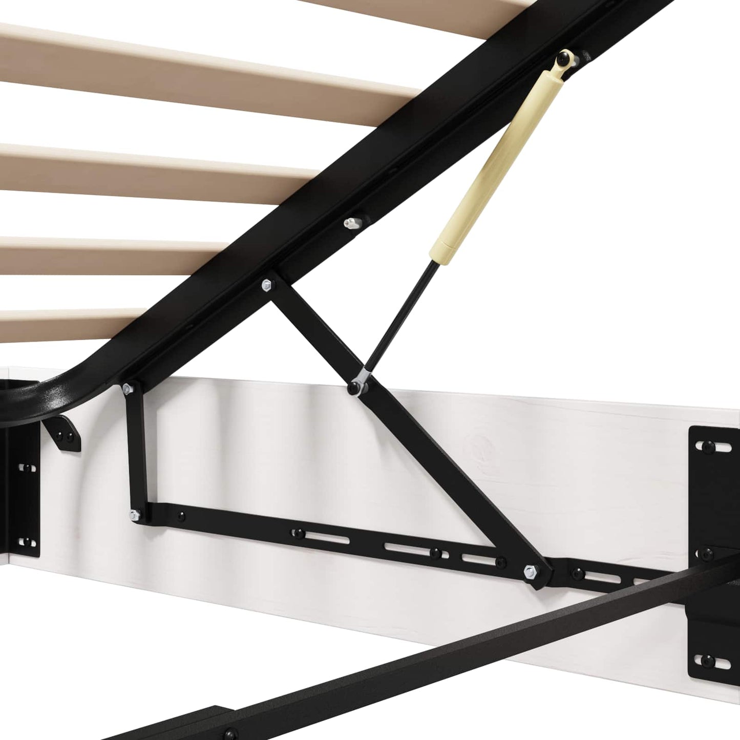 Ottoman Bed Frame with Storage White 135 x 190 cm