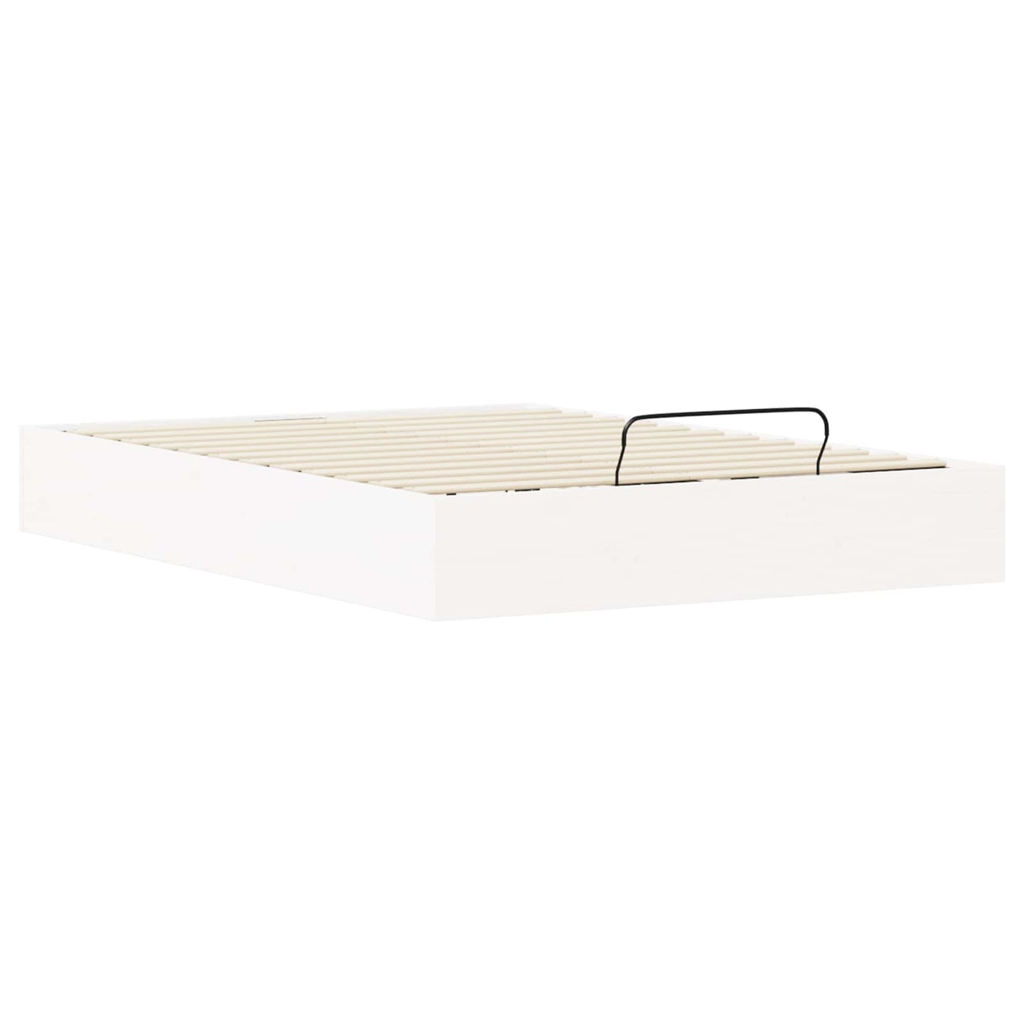 Ottoman Bed Frame with Storage White 135 x 190 cm