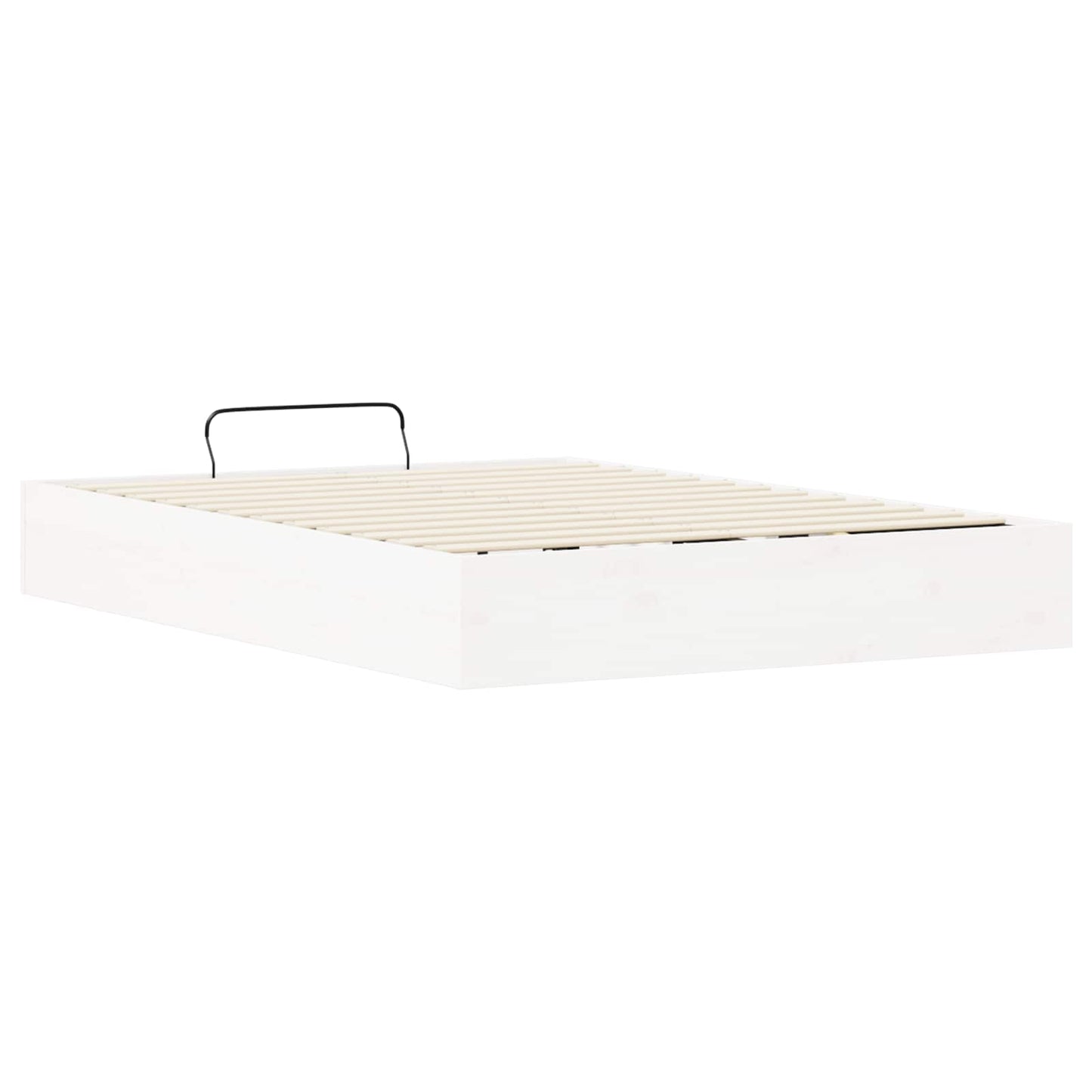 Ottoman Bed Frame with Storage White 135 x 190 cm