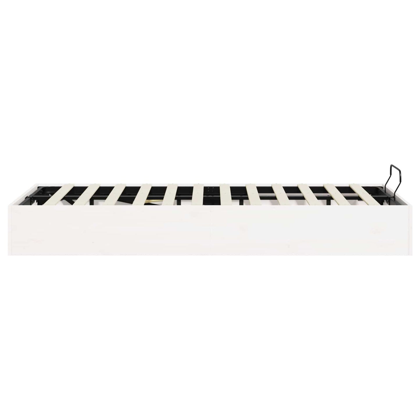 Ottoman Bed Frame with Storage White 135 x 190 cm