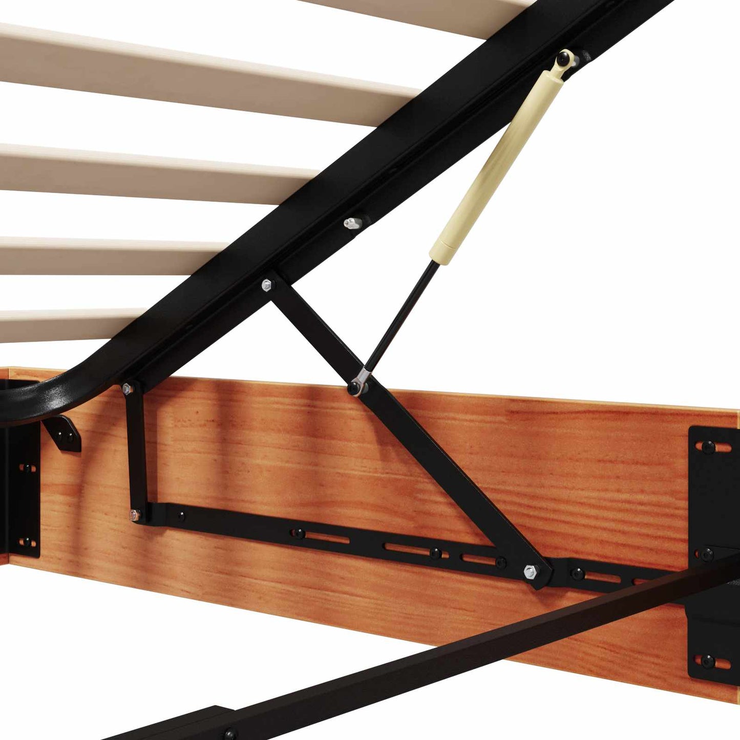 Ottoman Bed Frame with Storage Wax Brown 150 x 200 cm