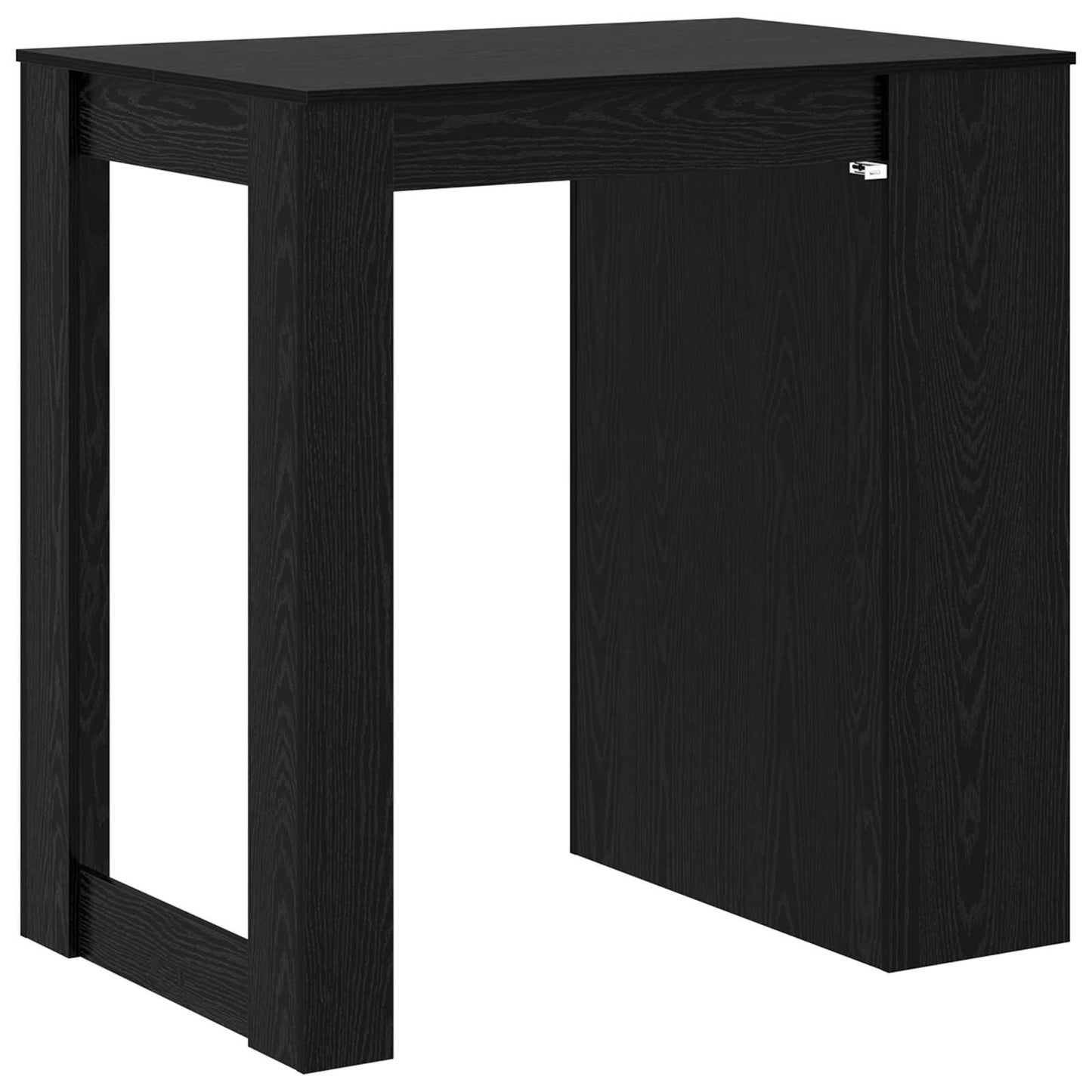 Bar Table Black Oak 102 x 70 x 103.5 cm Engineered Wood