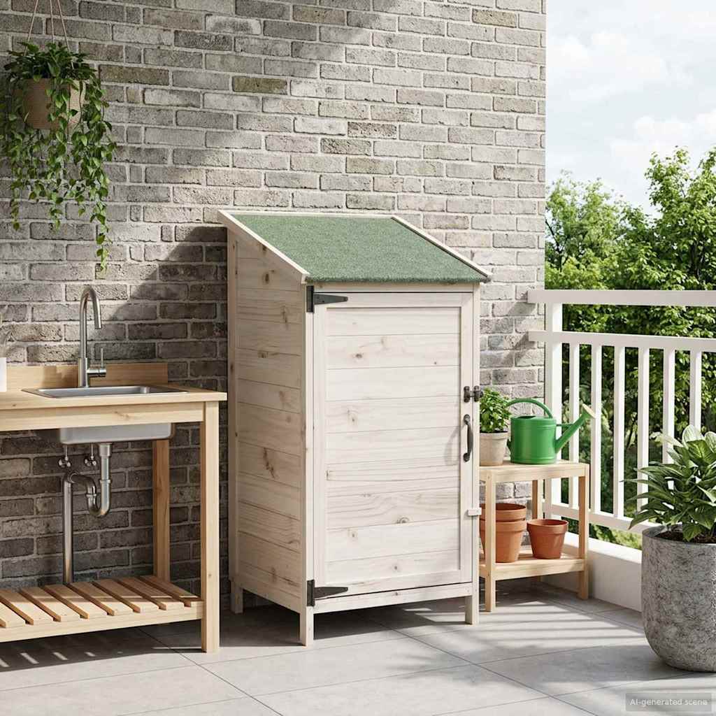Garden Shed White 59 x 56 x 113.5 cm Engineered Wood