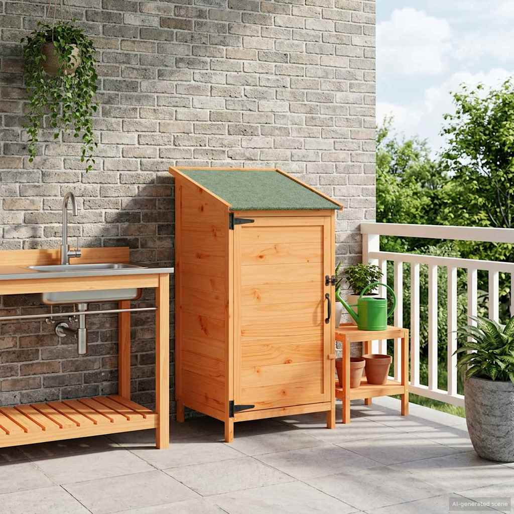 Garden Shed Brown 59 x 56 x 113.5 cm Engineered Wood
