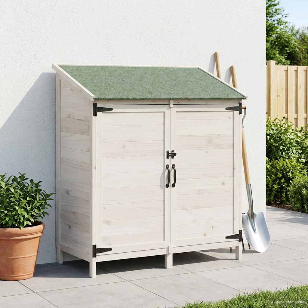 Garden Shed White 106.5 x 56 x 113.5 cm Engineered Wood