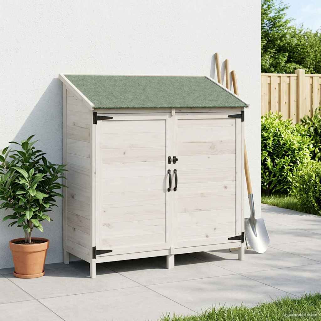 Garden Shed White 106.5 x 56 x 113.5 cm Engineered Wood