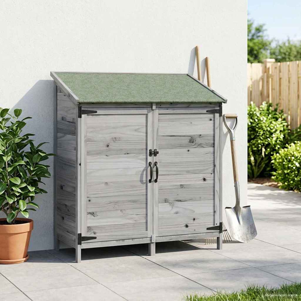 Garden Shed Grey 106.5 x 56 x 113.5 cm Engineered Wood