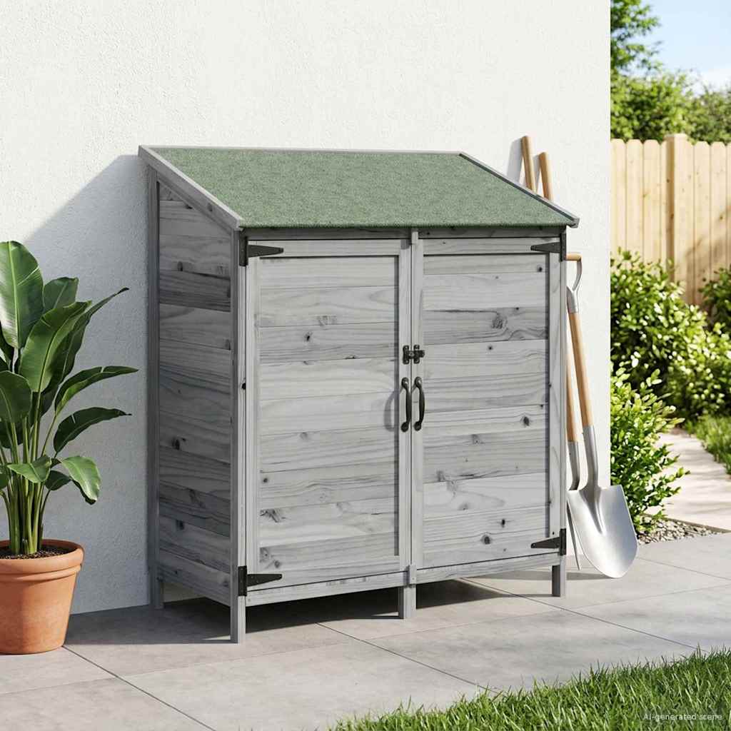 Garden Shed Grey 106.5 x 56 x 113.5 cm Engineered Wood