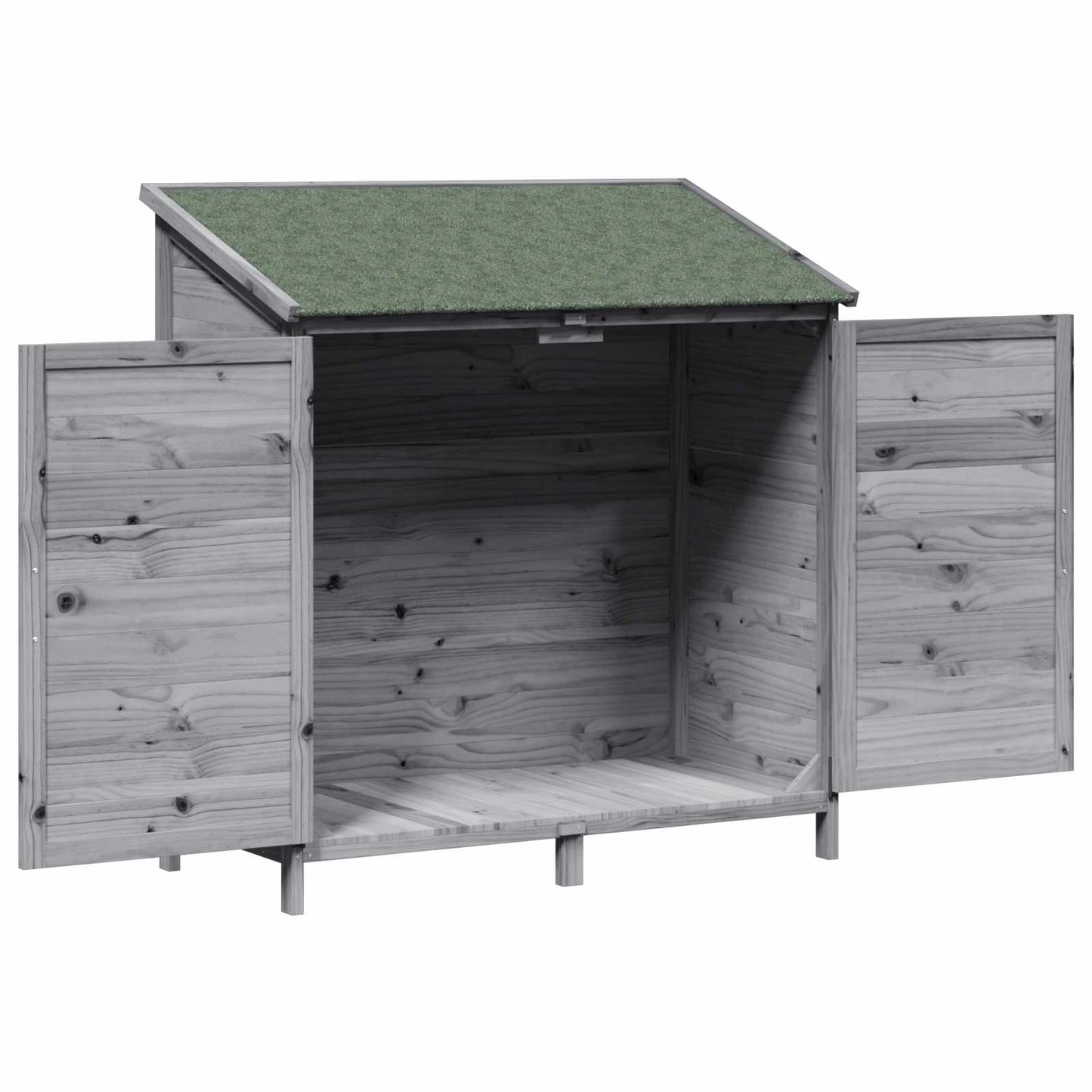 Garden Shed Grey 106.5 x 56 x 113.5 cm Engineered Wood