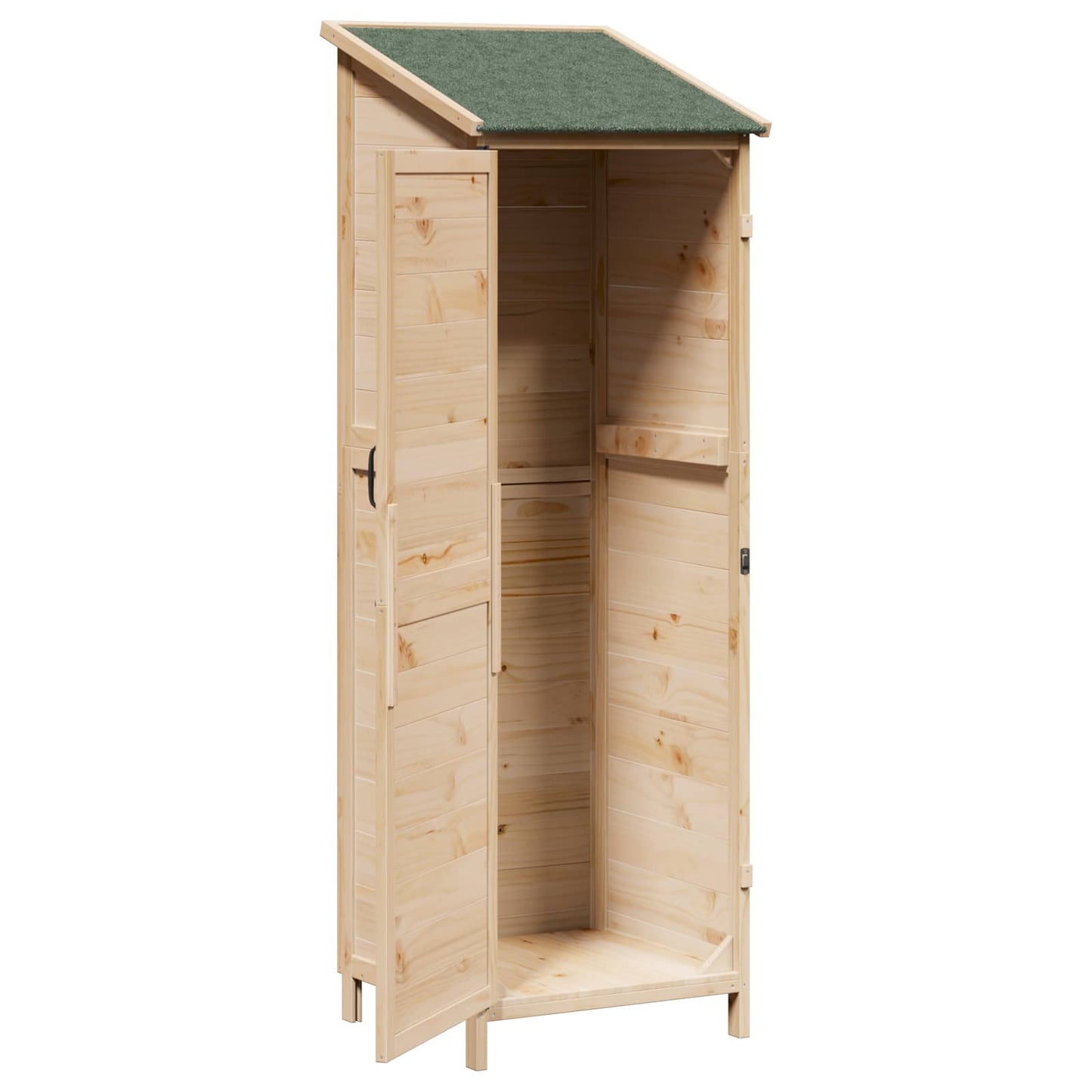 Garden Shed Natural 59.5 x 56 x 176.5 cm Engineered Wood