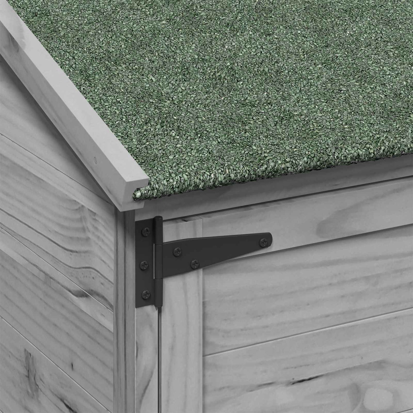 Garden Shed Grey 59.5 x 56 x 176.5 cm Engineered Wood