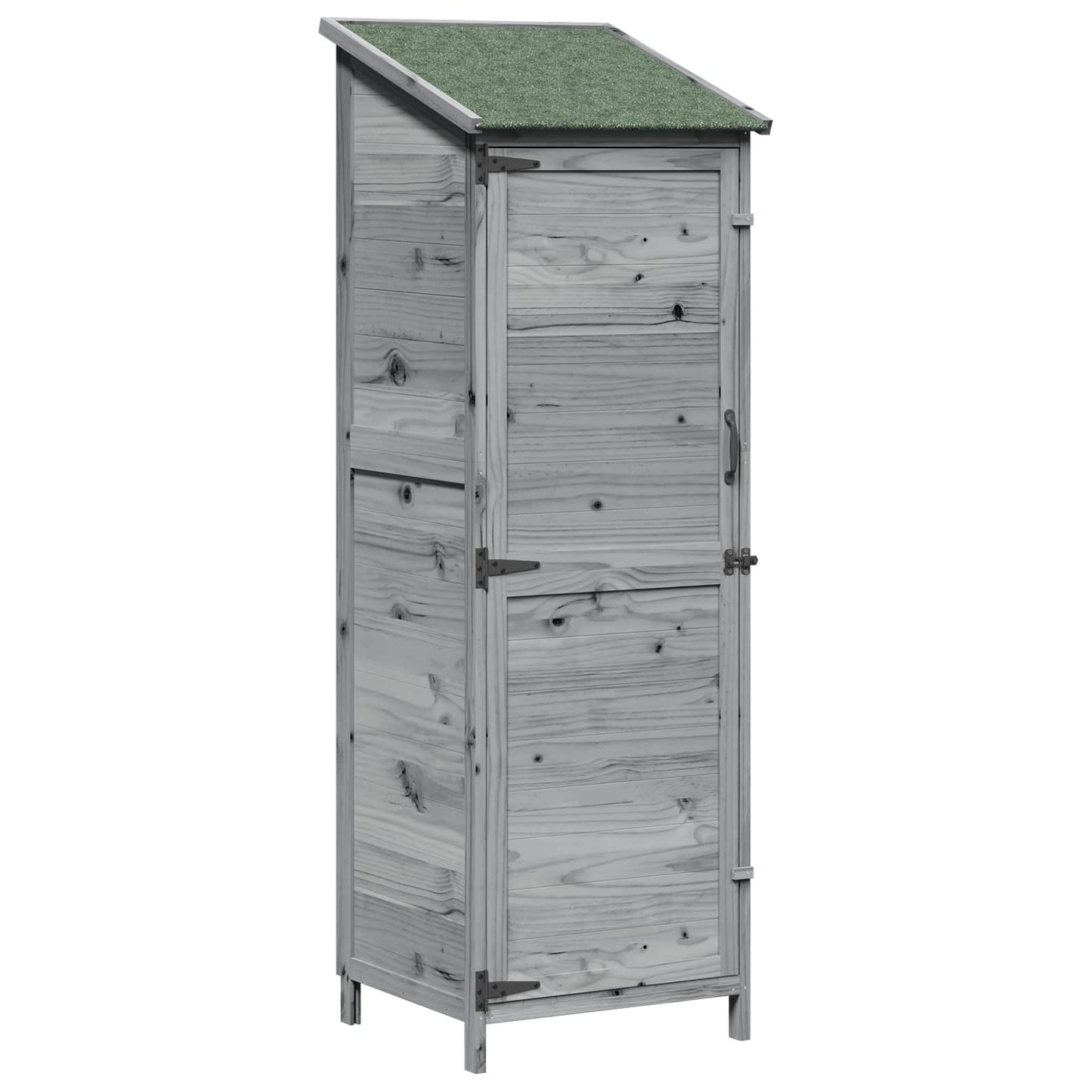 Garden Shed Grey 59.5 x 56 x 176.5 cm Engineered Wood