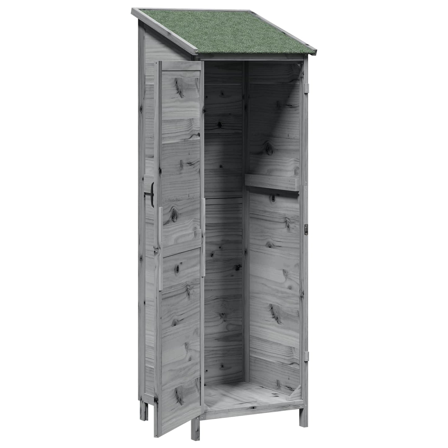 Garden Shed Grey 59.5 x 56 x 176.5 cm Engineered Wood