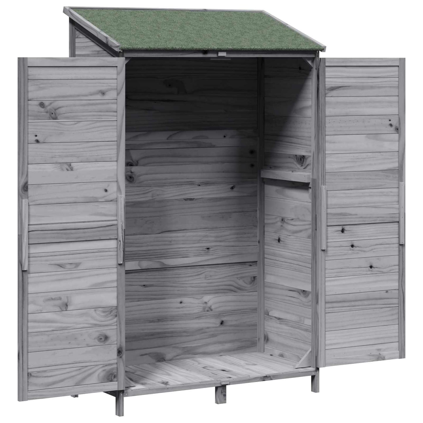 Garden Shed Grey 106.5 x 56 x 176 cm Engineered Wood