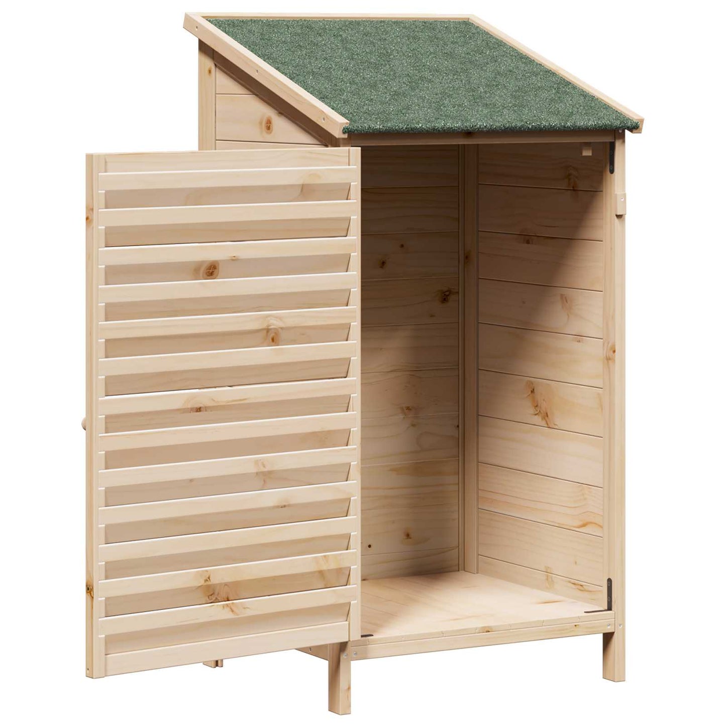 Garden Shed Natural 59 x 56 x 113.5 cm Solid Fir Wood