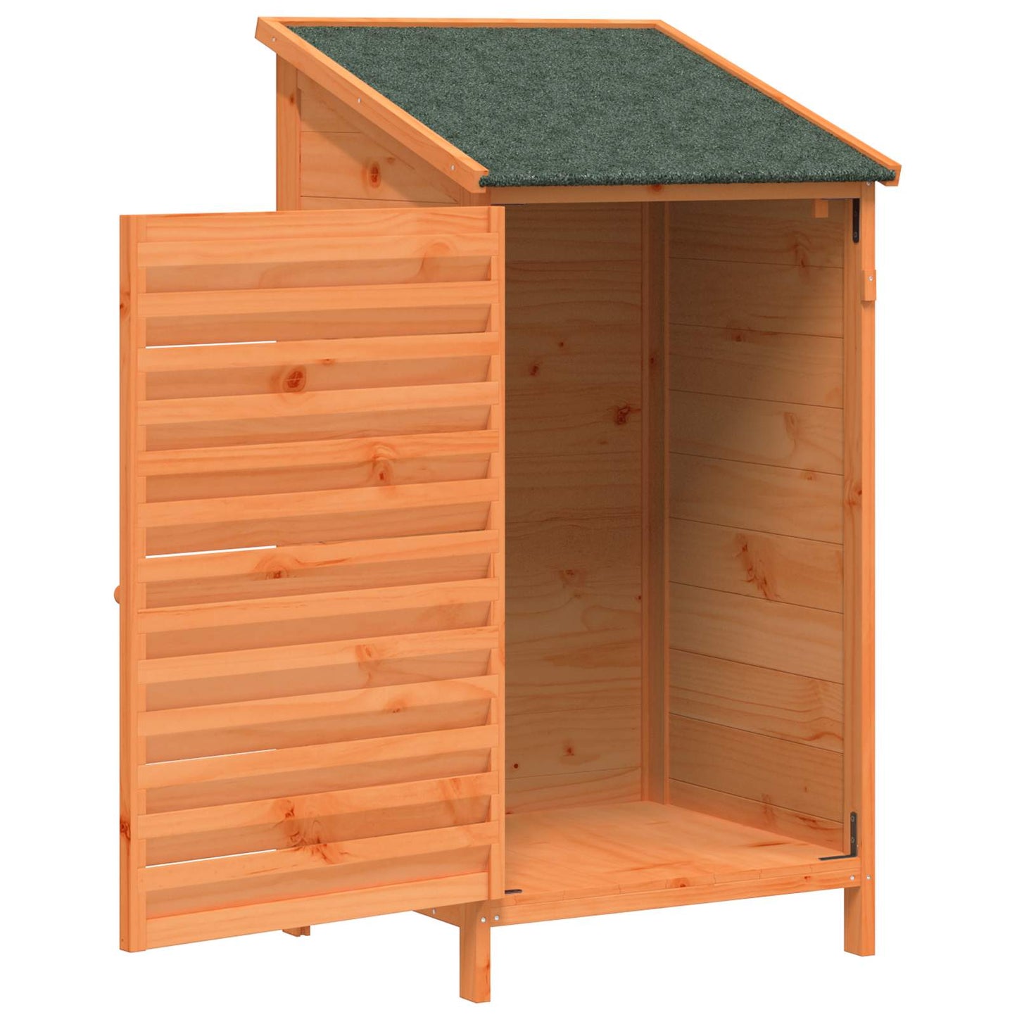Garden Shed Brown 59 x 56 x 113.5 cm Solid Fir Wood