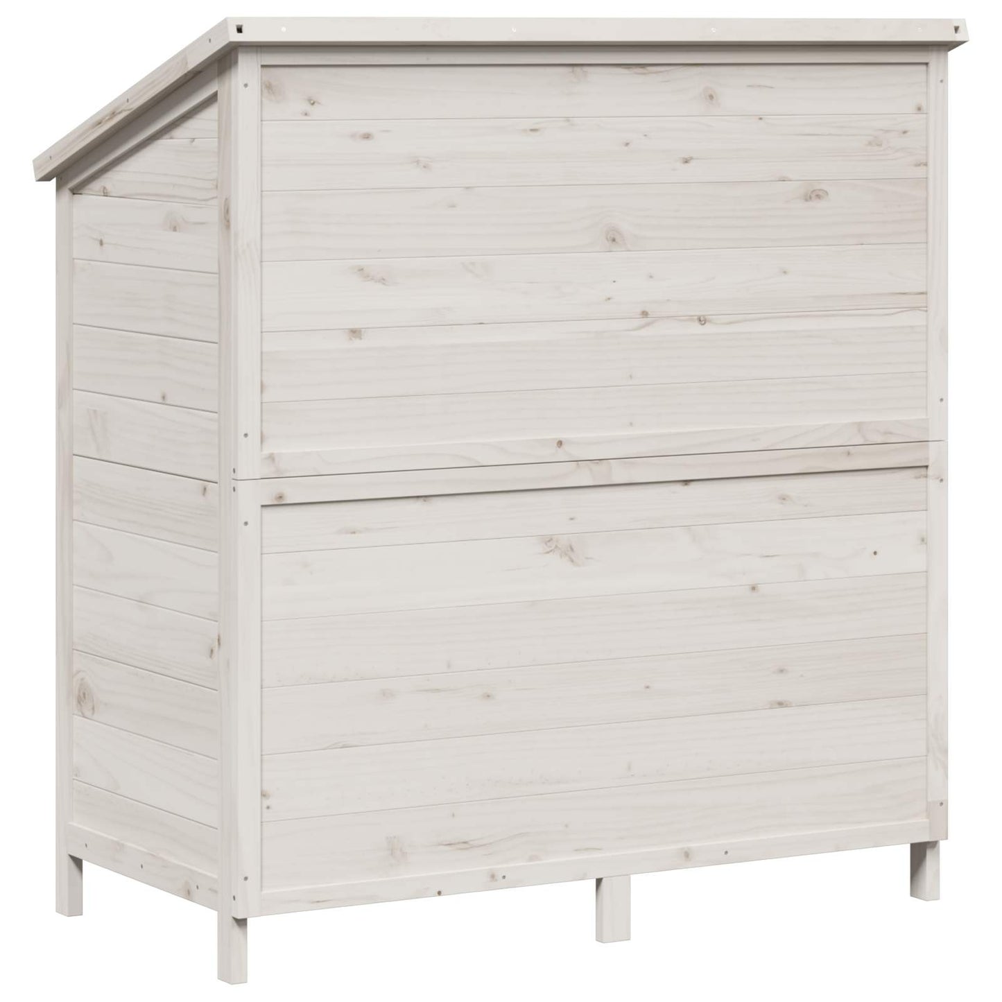 Garden Shed White 106 x 56 x 113.5 cm Solid Fir Wood