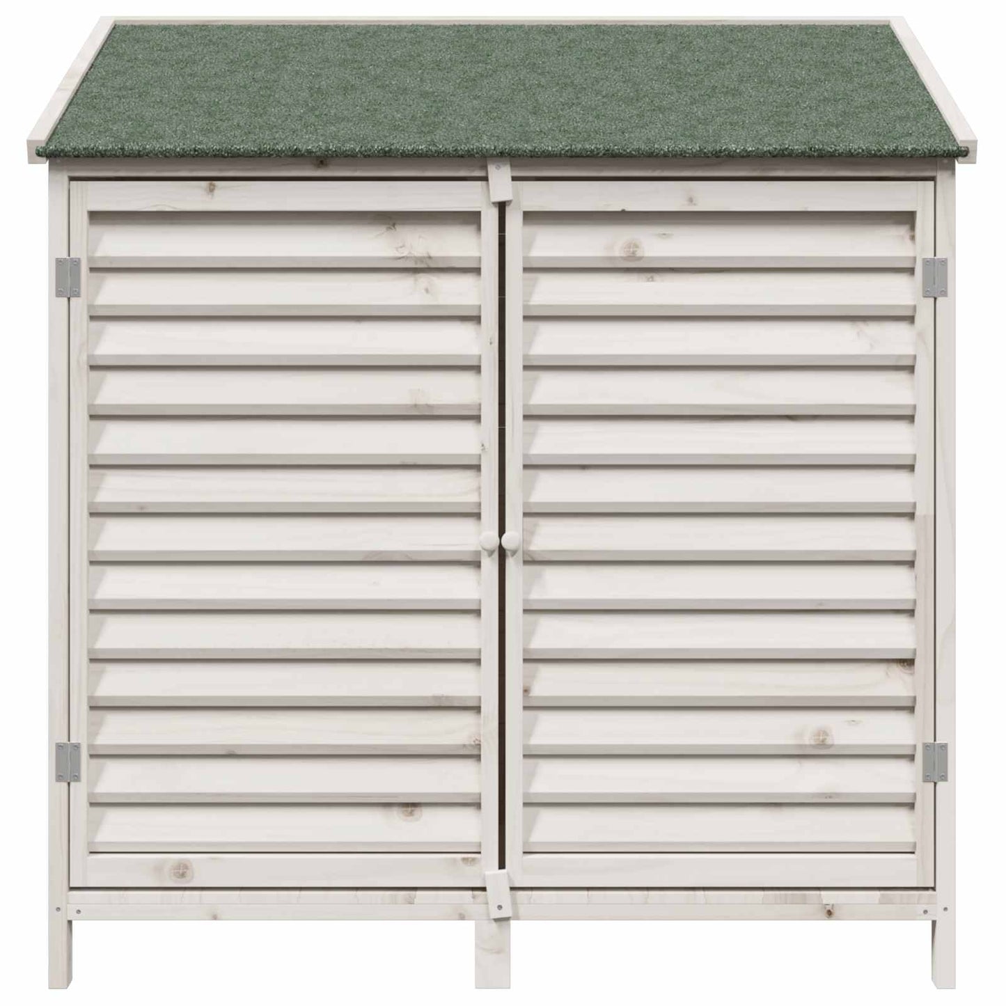 Garden Shed White 106 x 56 x 113.5 cm Solid Fir Wood