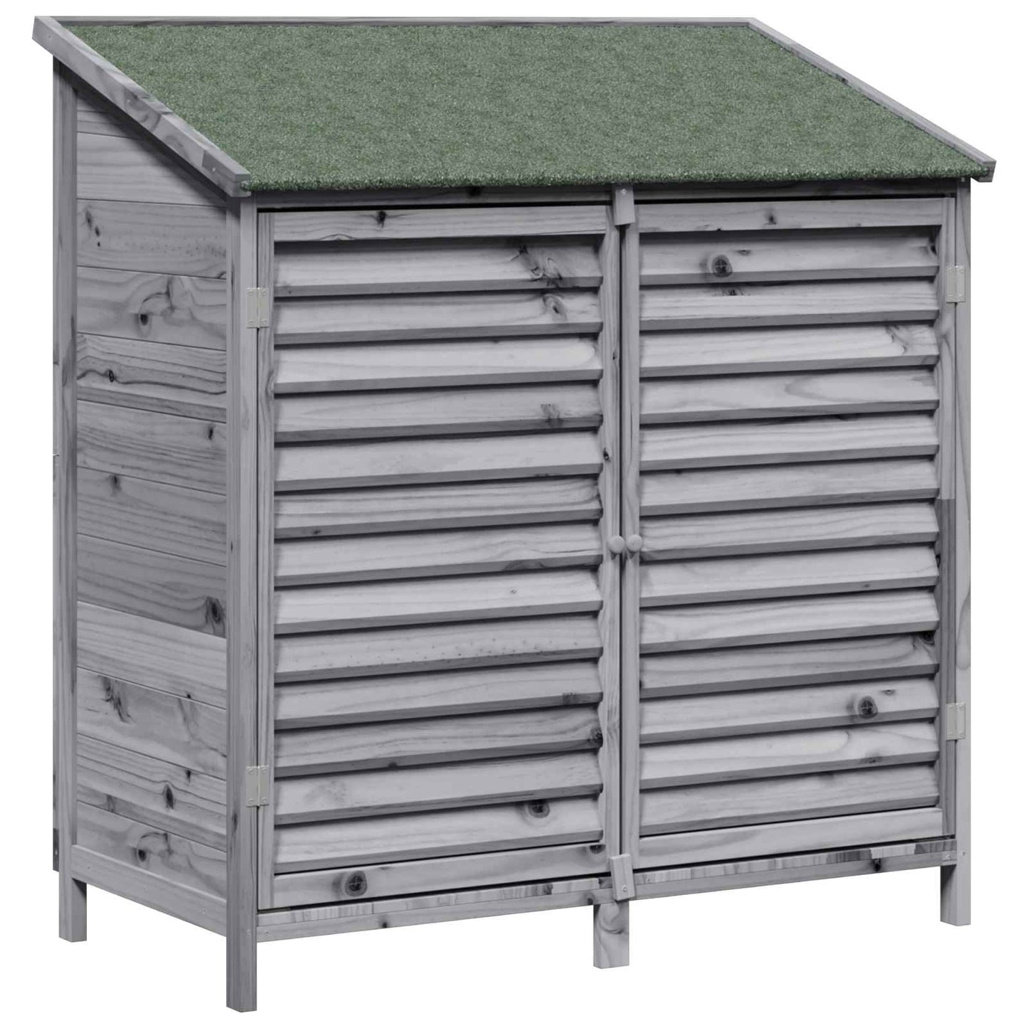 Garden Shed Grey 106 x 56 x 113.5 cm Solid Fir Wood
