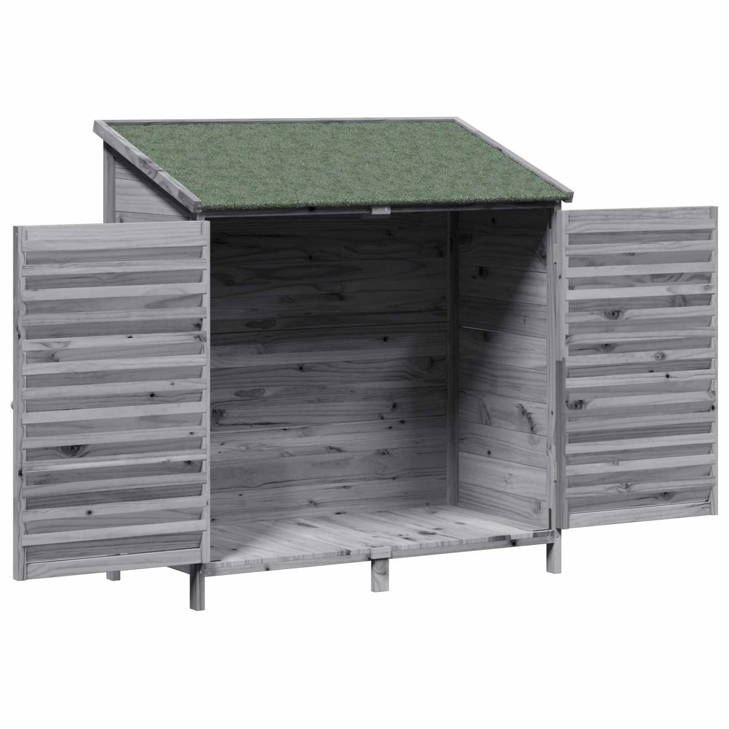 Garden Shed Grey 106 x 56 x 113.5 cm Solid Fir Wood