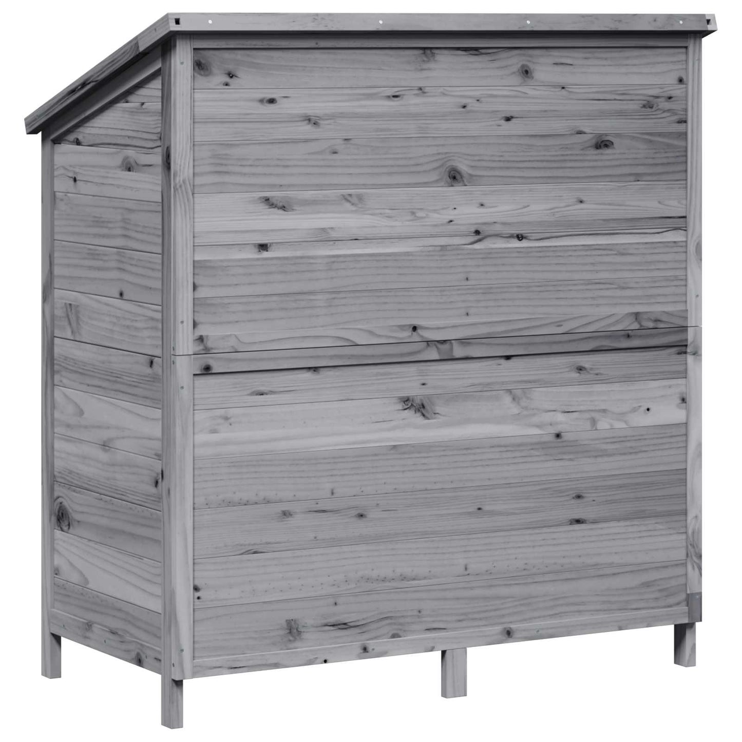 Garden Shed Grey 106 x 56 x 113.5 cm Solid Fir Wood