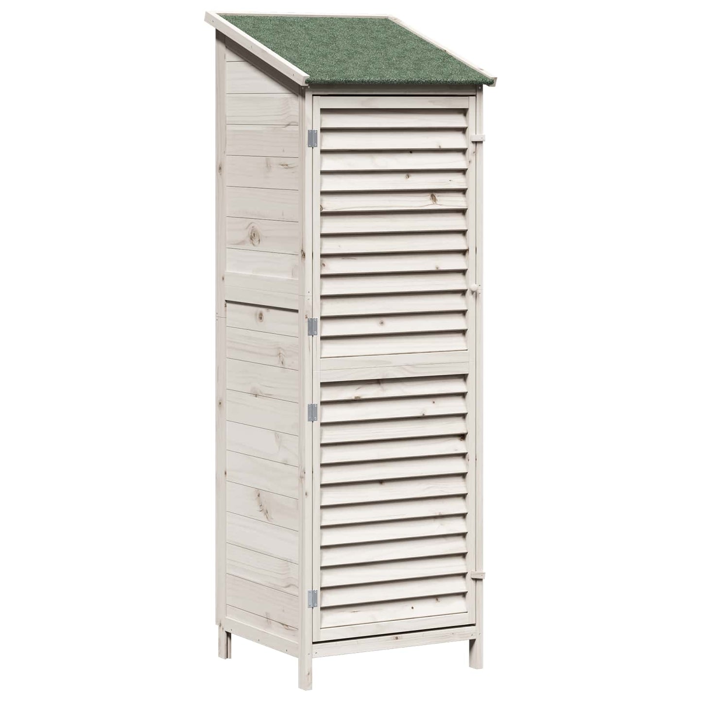 Garden Shed White 59 x 56 x 176 cm Solid Fir Wood