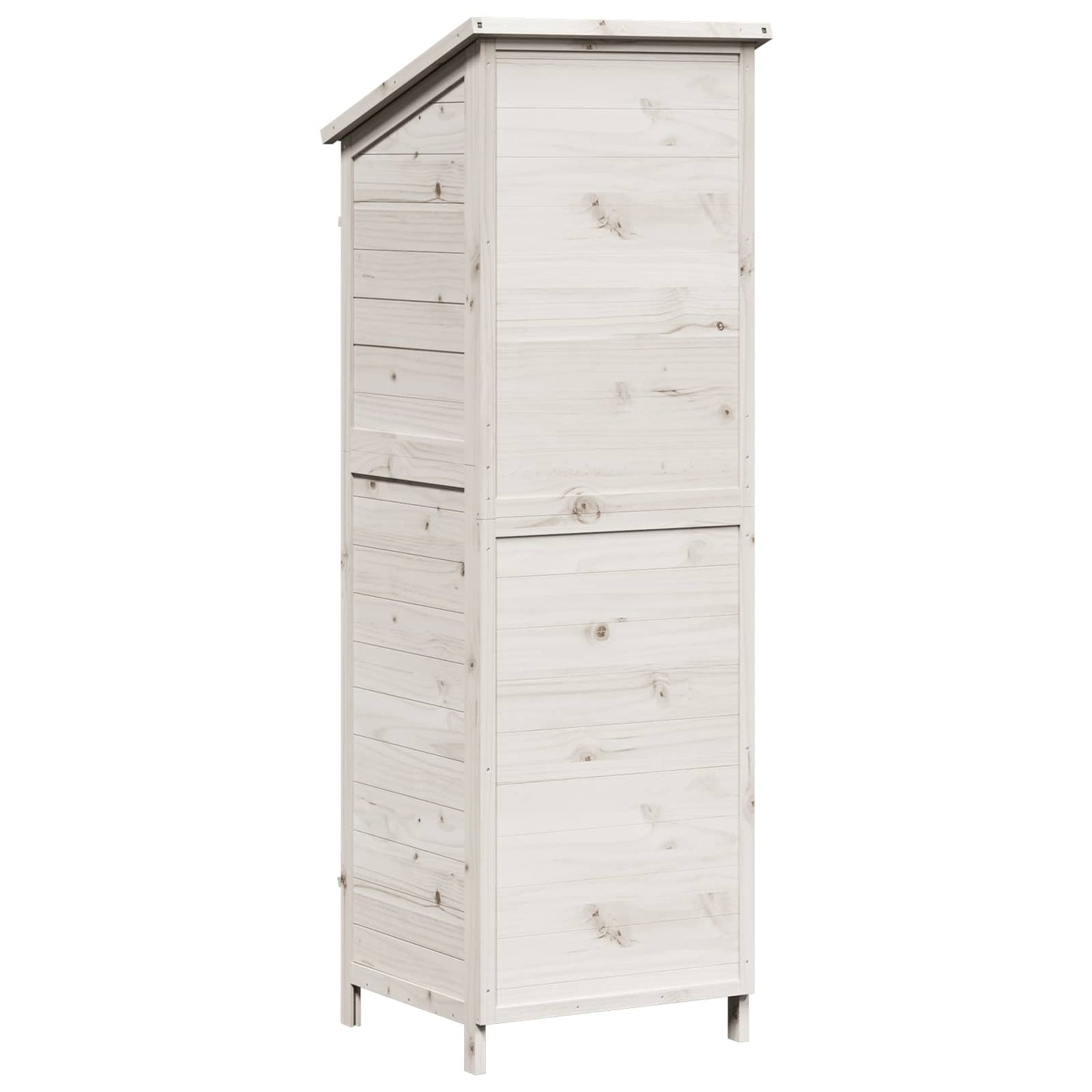 Garden Shed White 59 x 56 x 176 cm Solid Fir Wood