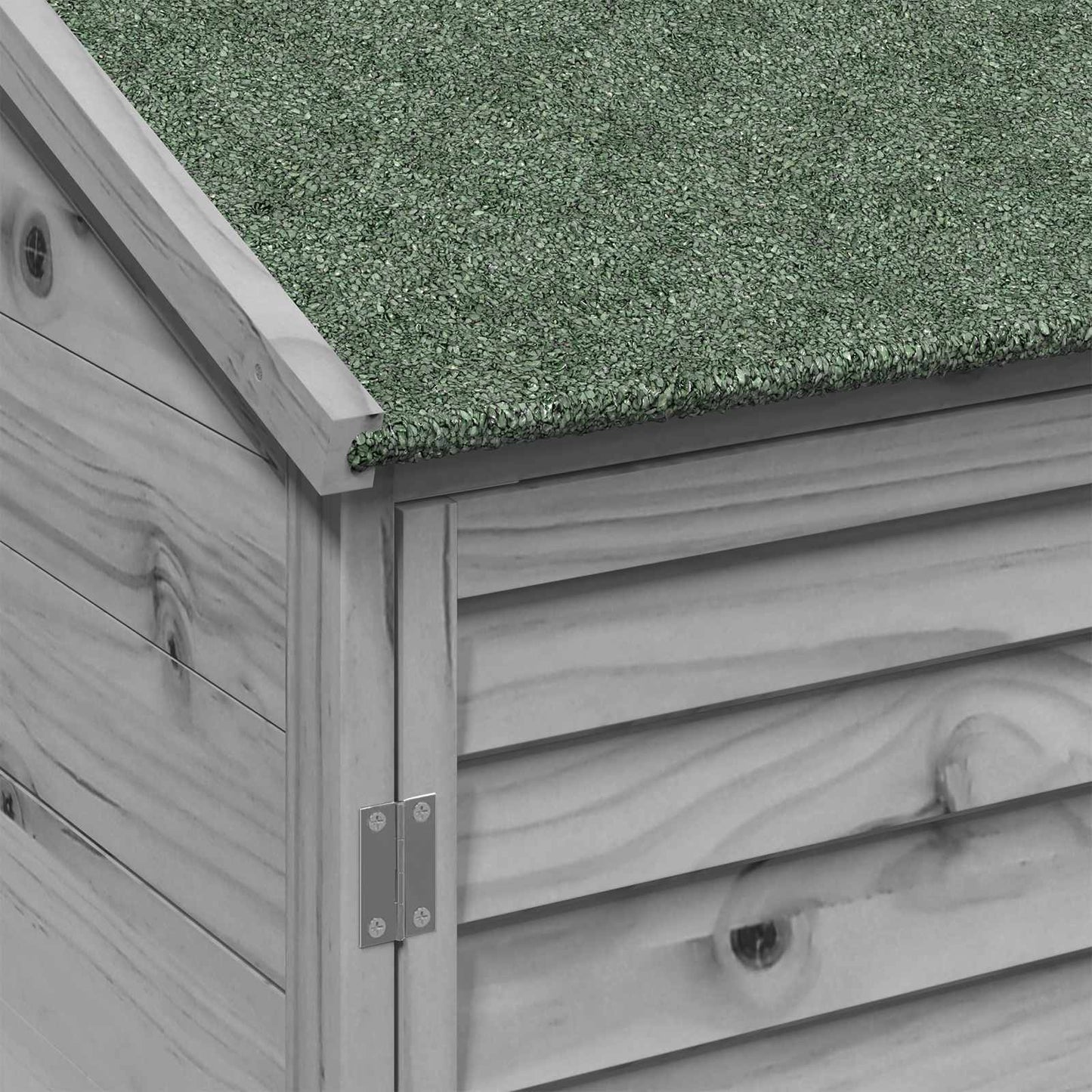Garden Shed Grey 59 x 56 x 176 cm Solid Fir Wood