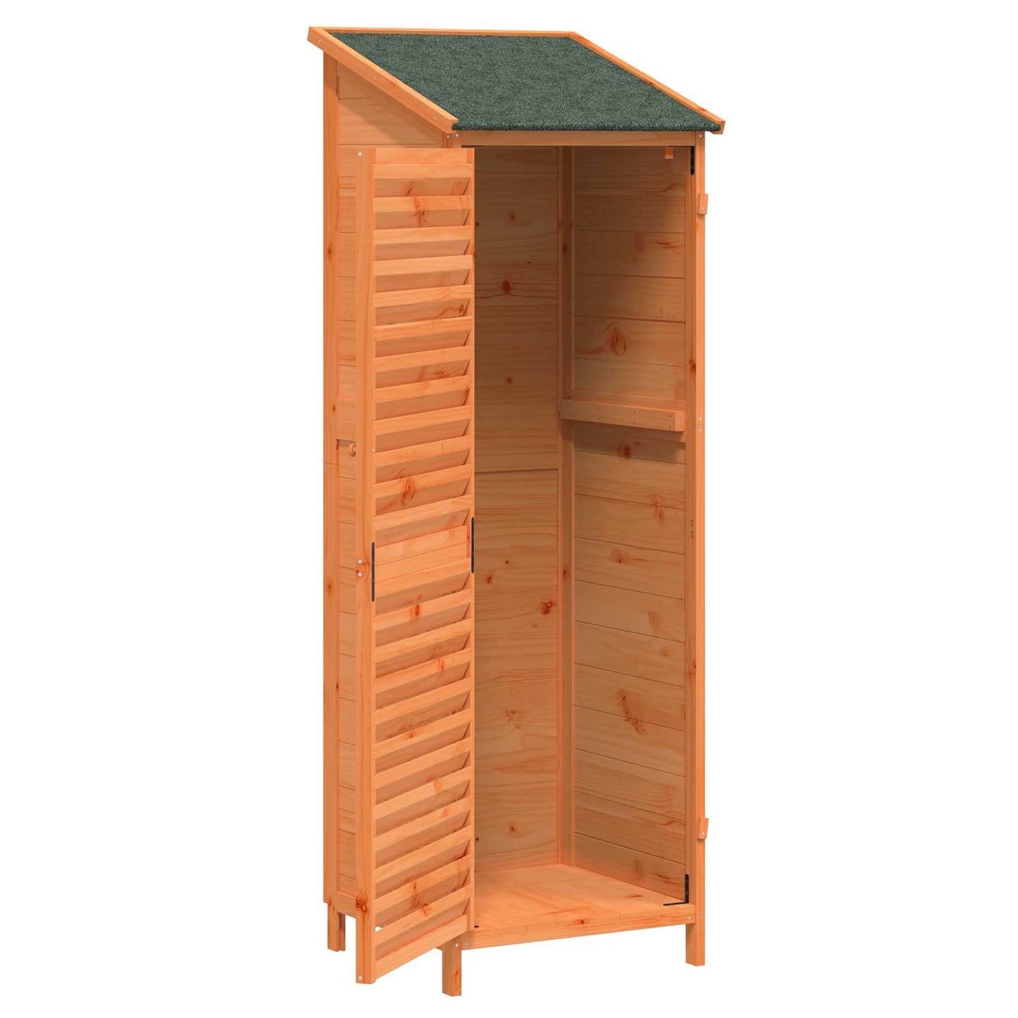 Garden Shed Brown 59 x 56 x 176 cm Solid Fir Wood
