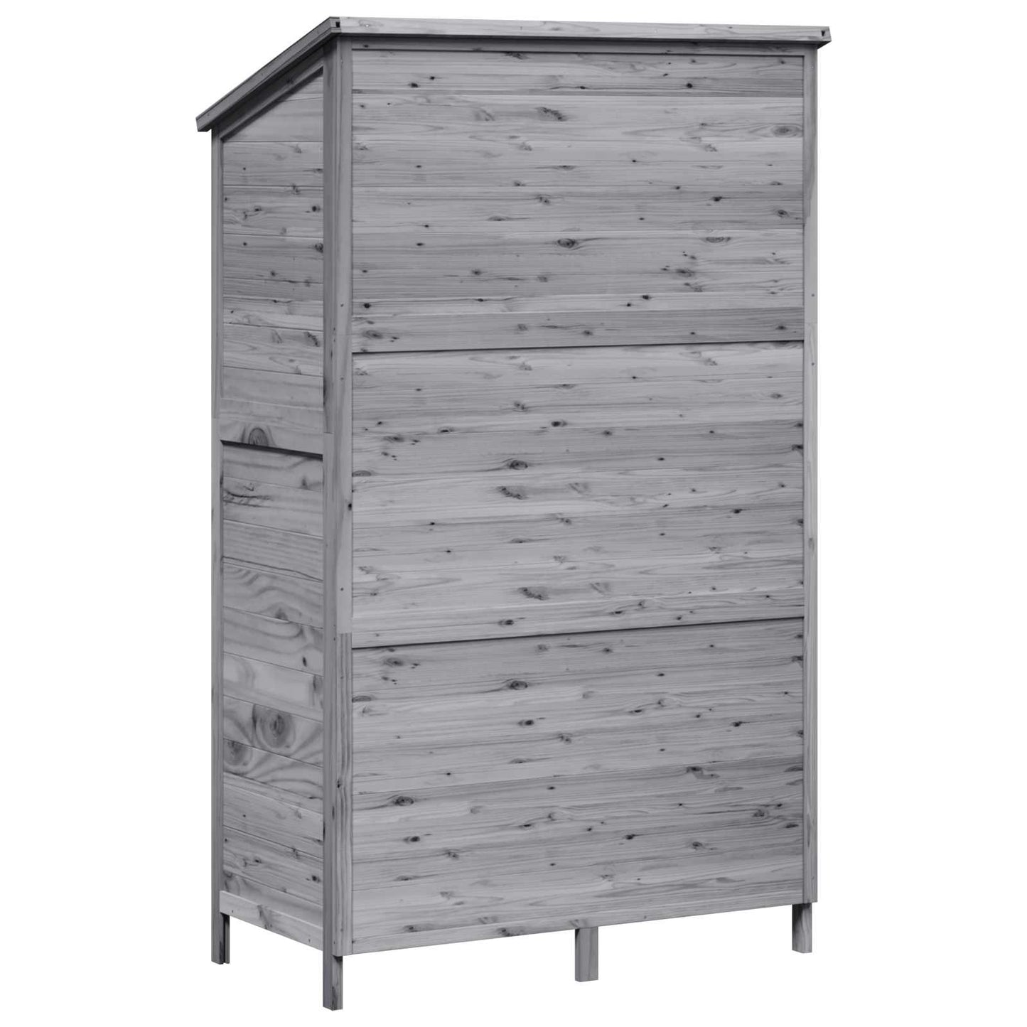 Garden Shed Grey 106 x 56 x 176.5 cm Solid Fir Wood
